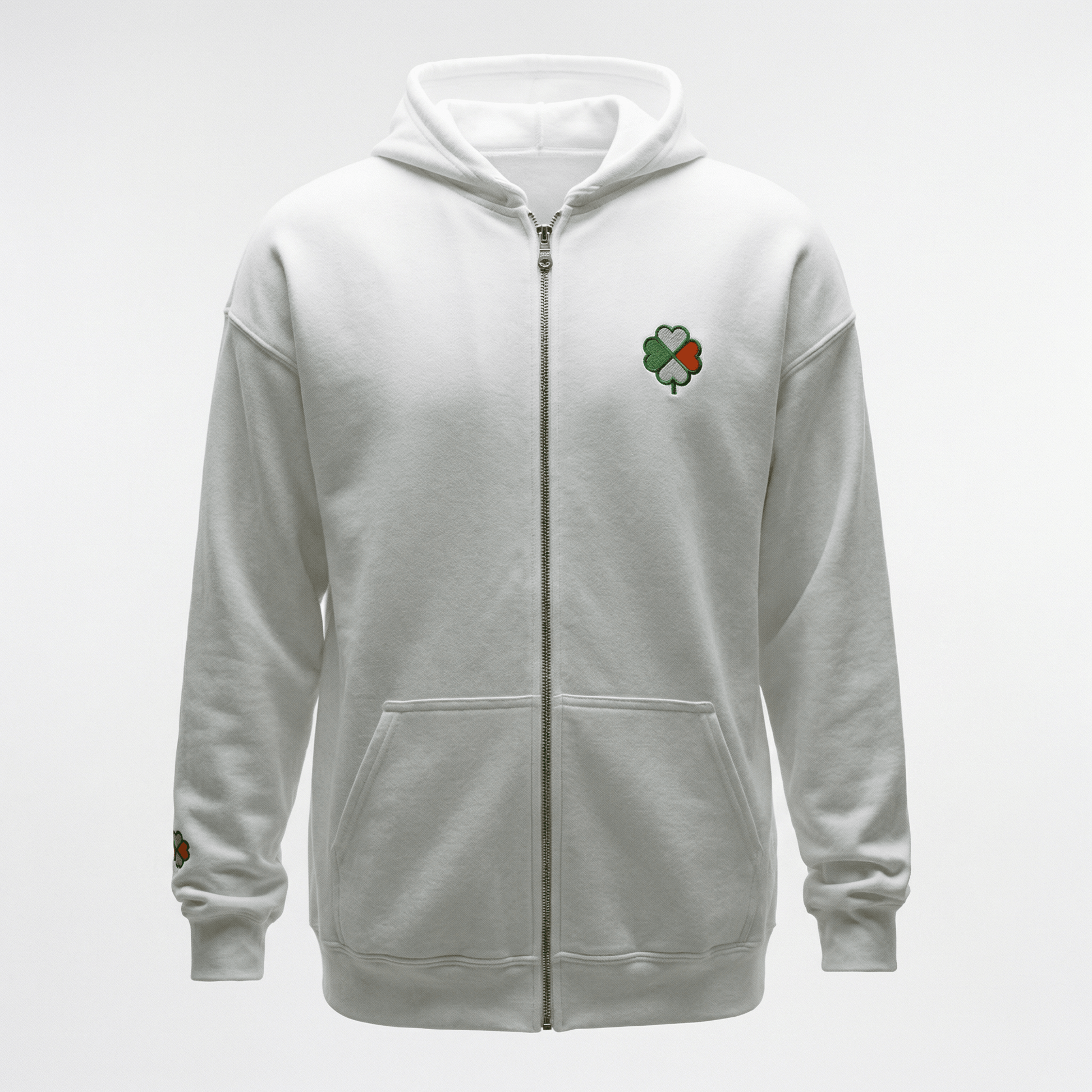 Eirin Apparel Men's Hoodie 'Signature Clover' Zip-Up Hoodie