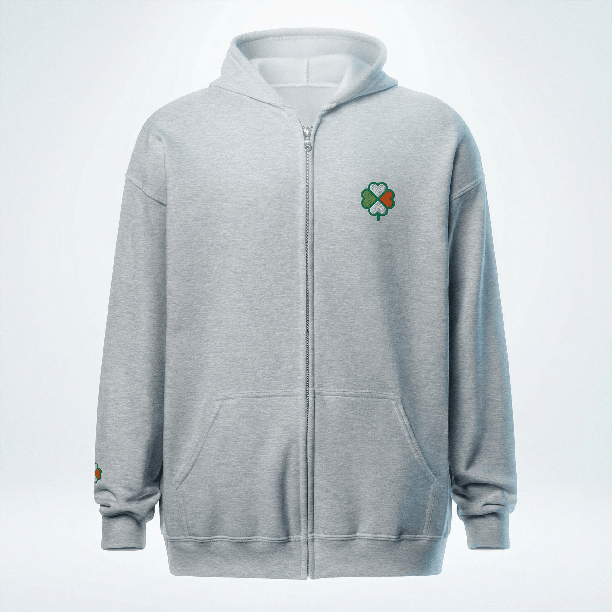 Eirin Apparel Men's Hoodie 'Signature Clover' Zip-Up Hoodie