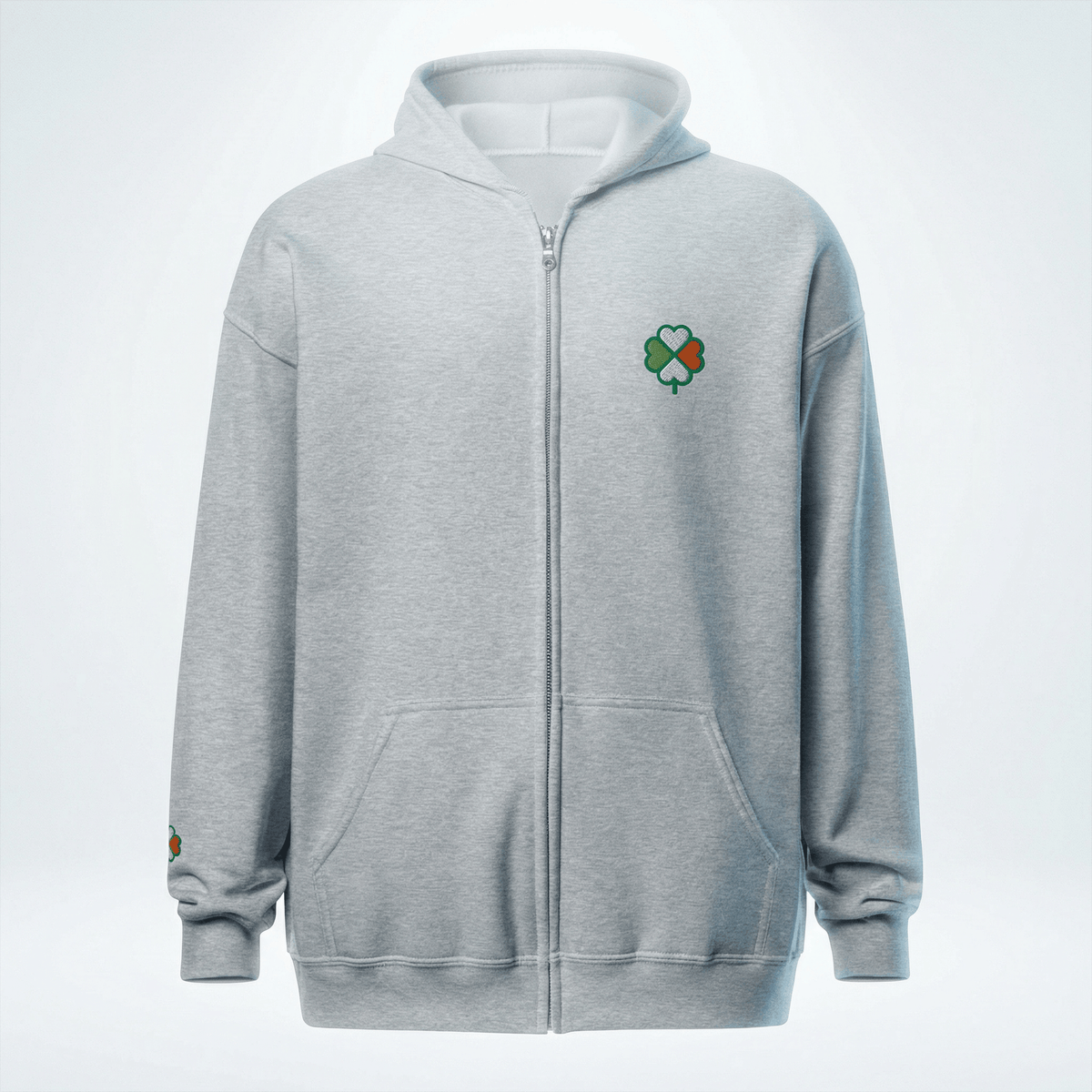 Eirin Apparel Men's Hoodie 'Signature Clover' Zip-Up Hoodie