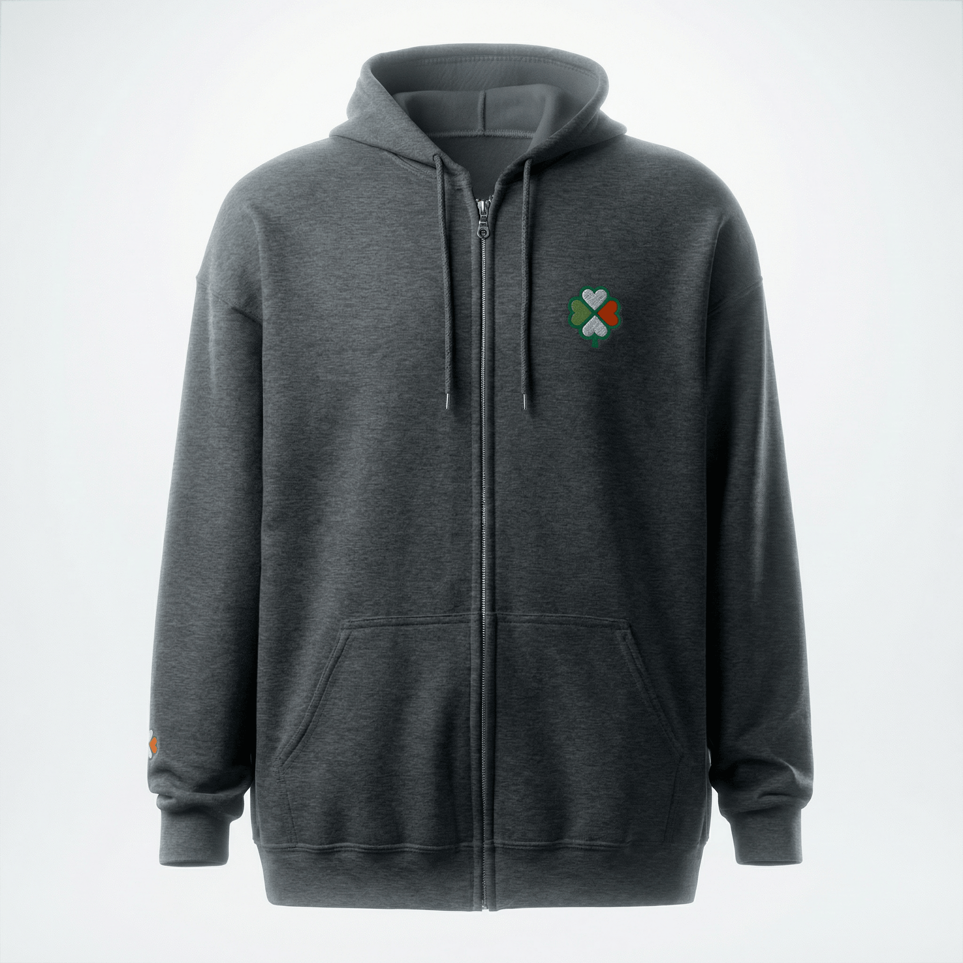 Eirin Apparel Men's Hoodie 'Signature Clover' Zip-Up Hoodie