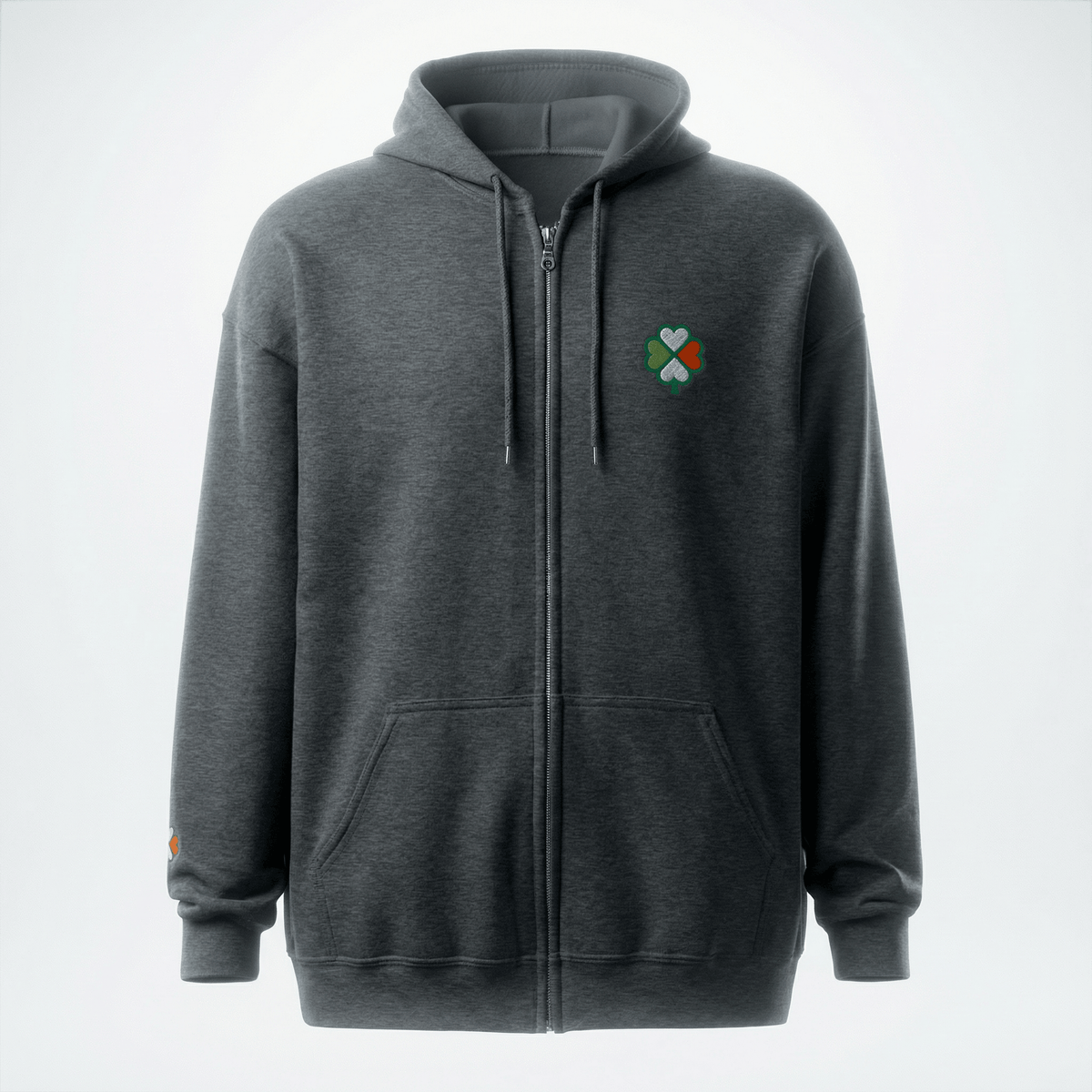 Eirin Apparel Men's Hoodie 'Signature Clover' Zip-Up Hoodie