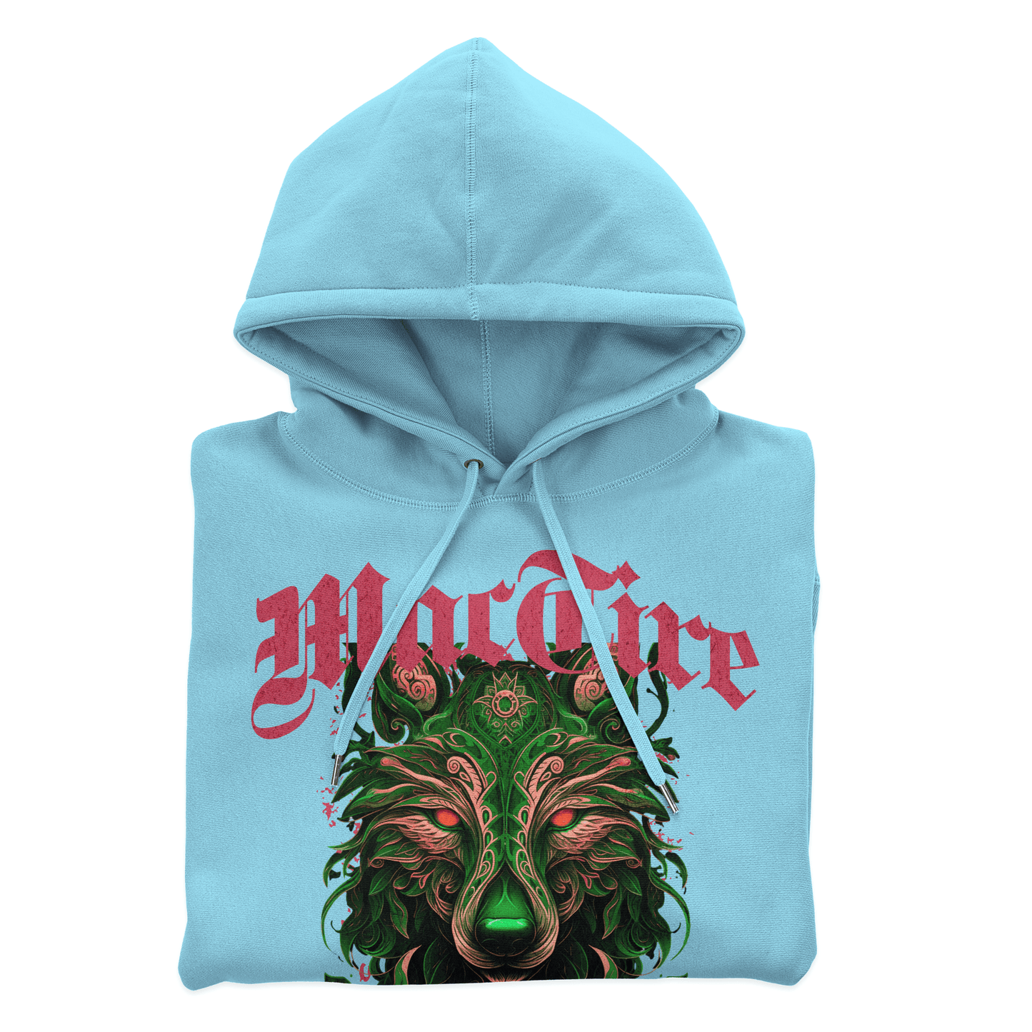 Eirin Apparel Men's Hoodie Sky / S Men's Ceilteach Mac Tíre (Irish Wolf) Celtic Totem Hoodie