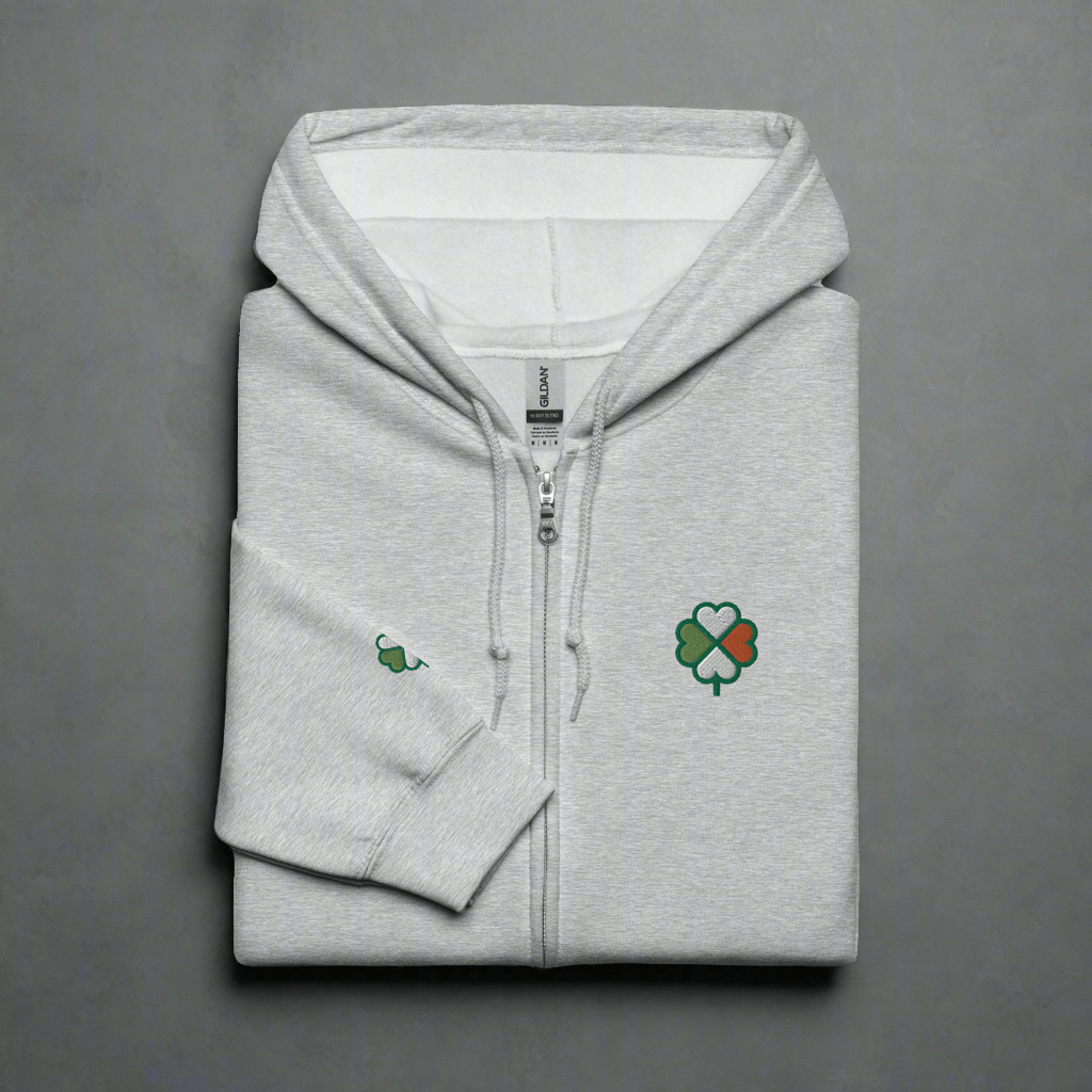 Eirin Apparel Men's Hoodie Sport Grey / S Men's Signature Hibernian Premium Zip Up Hoodie