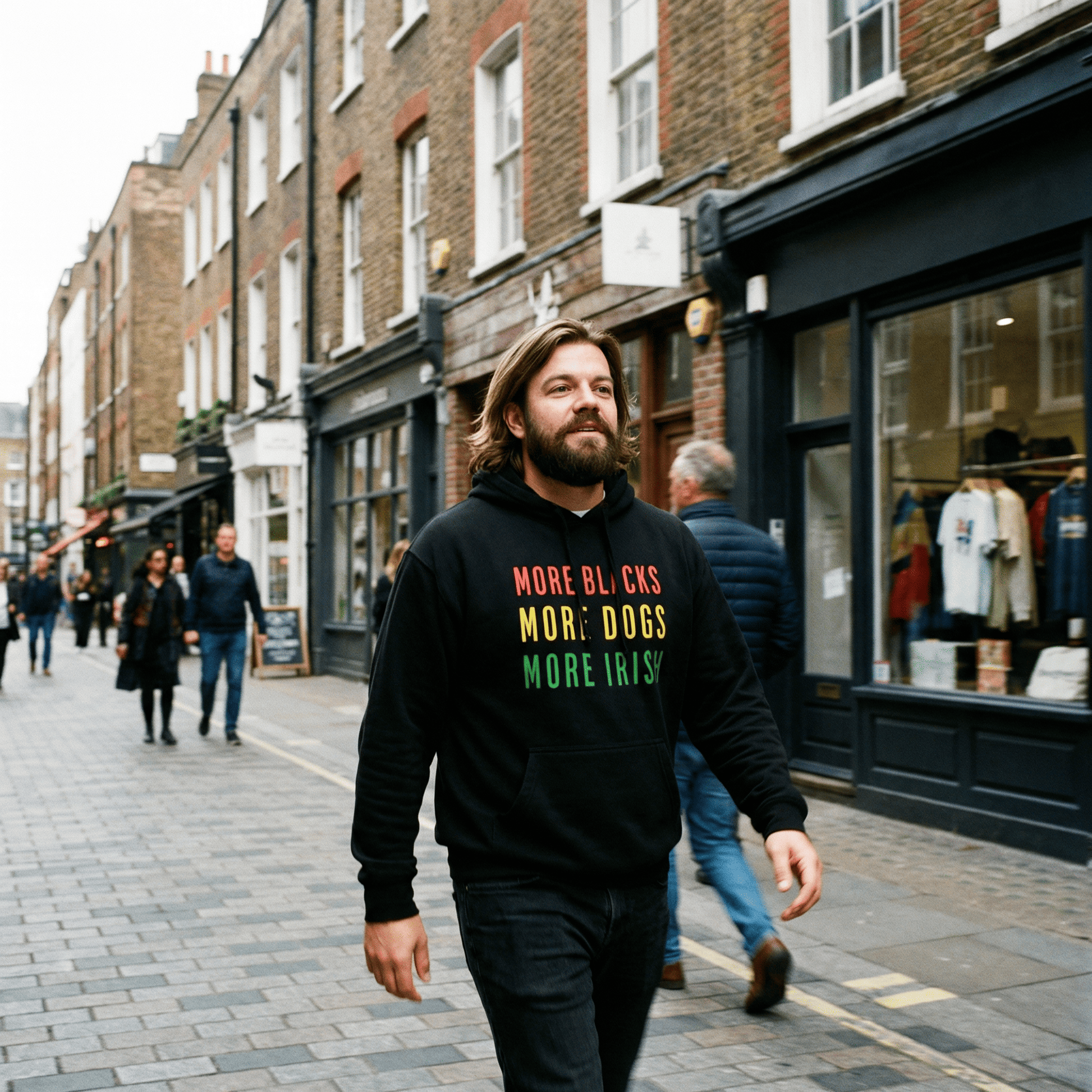 Eirin Apparel Men's Hoodie Unisex 'More Blacks, More Dogs, More Irish' Hoodie