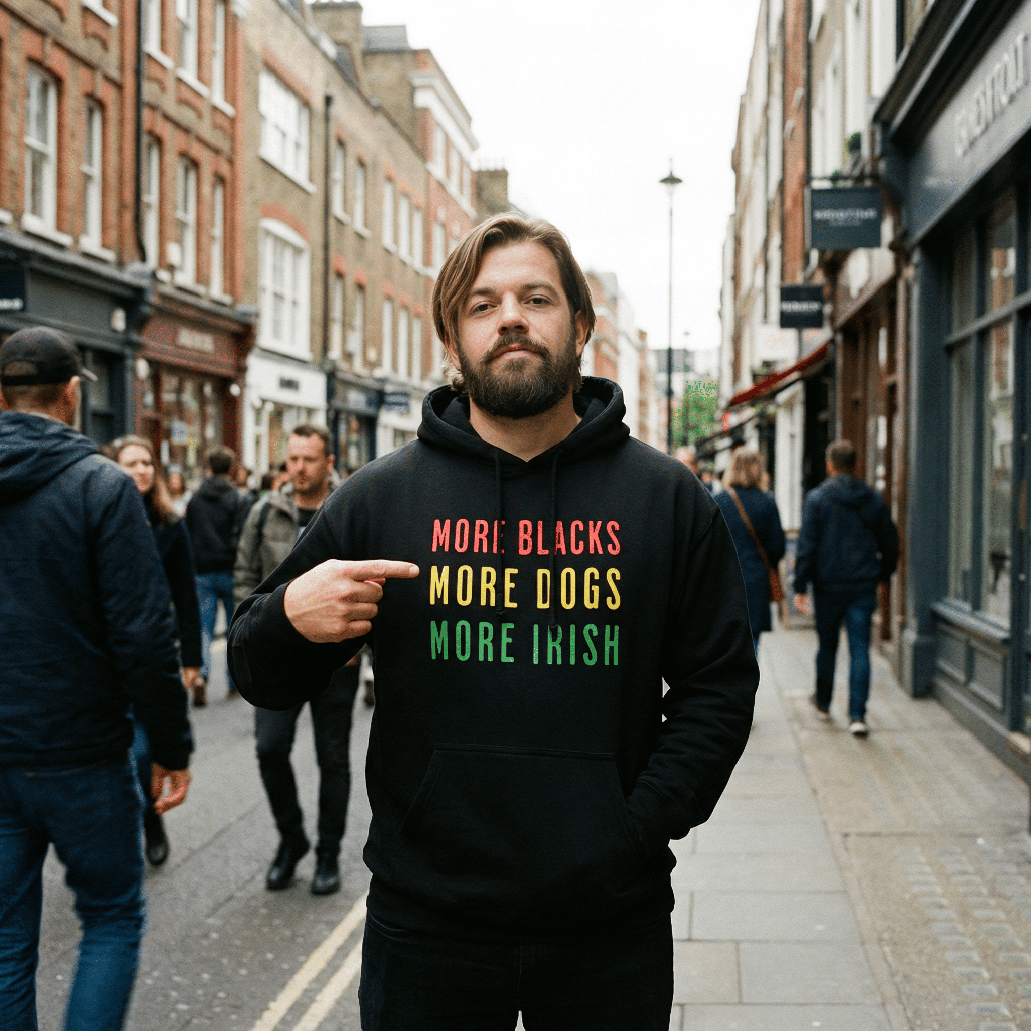 Eirin Apparel Men's Hoodie Unisex 'More Blacks, More Dogs, More Irish' Hoodie