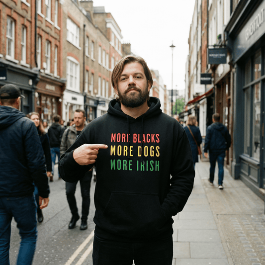 Eirin Apparel Men's Hoodie Unisex 'More Blacks, More Dogs, More Irish' Hoodie