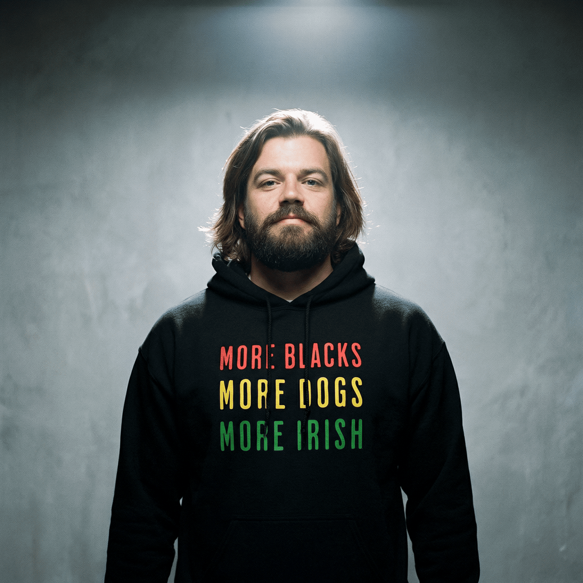 Eirin Apparel Men's Hoodie Unisex 'More Blacks, More Dogs, More Irish' Hoodie