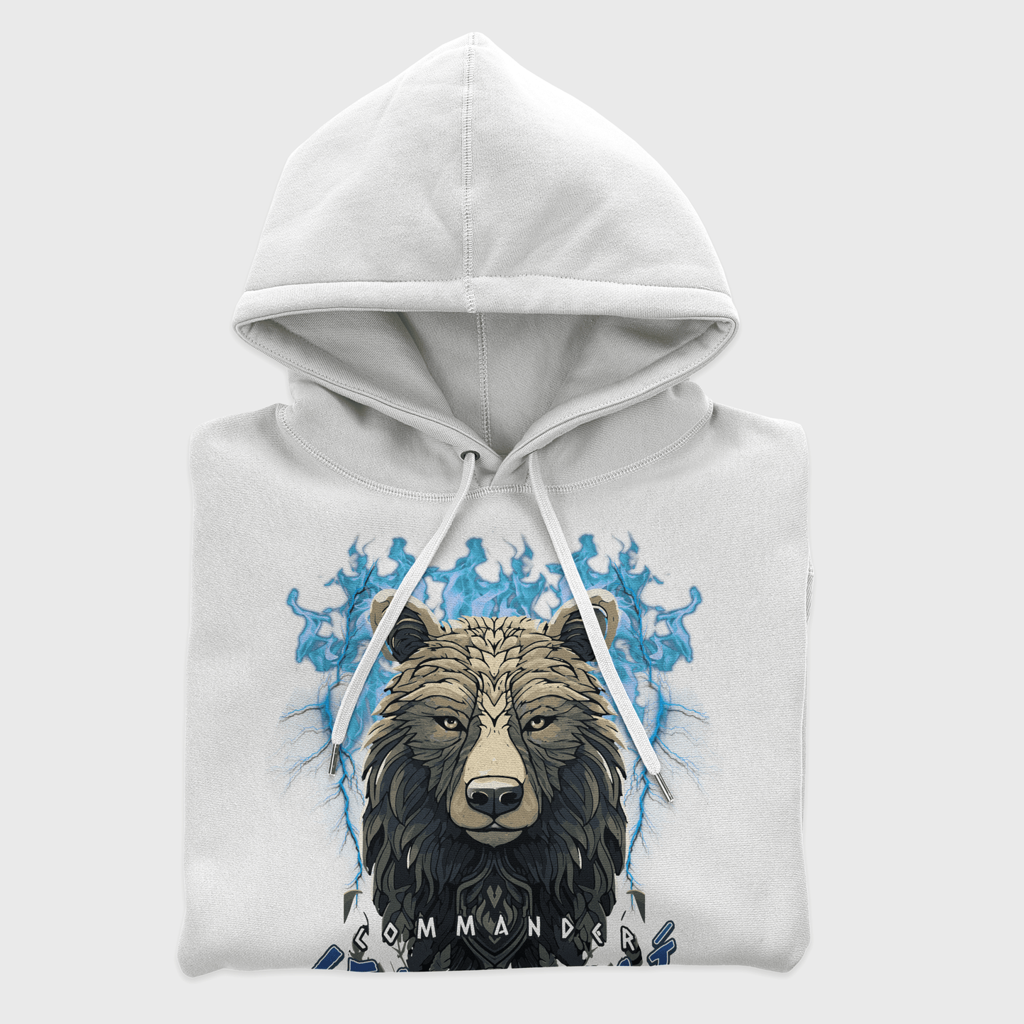Eirin Apparel Men's Hoodie White / S Men's Ceilteach An Béar Fiáin (Wild Bear of the Celts) Celtic Totem Hoodie