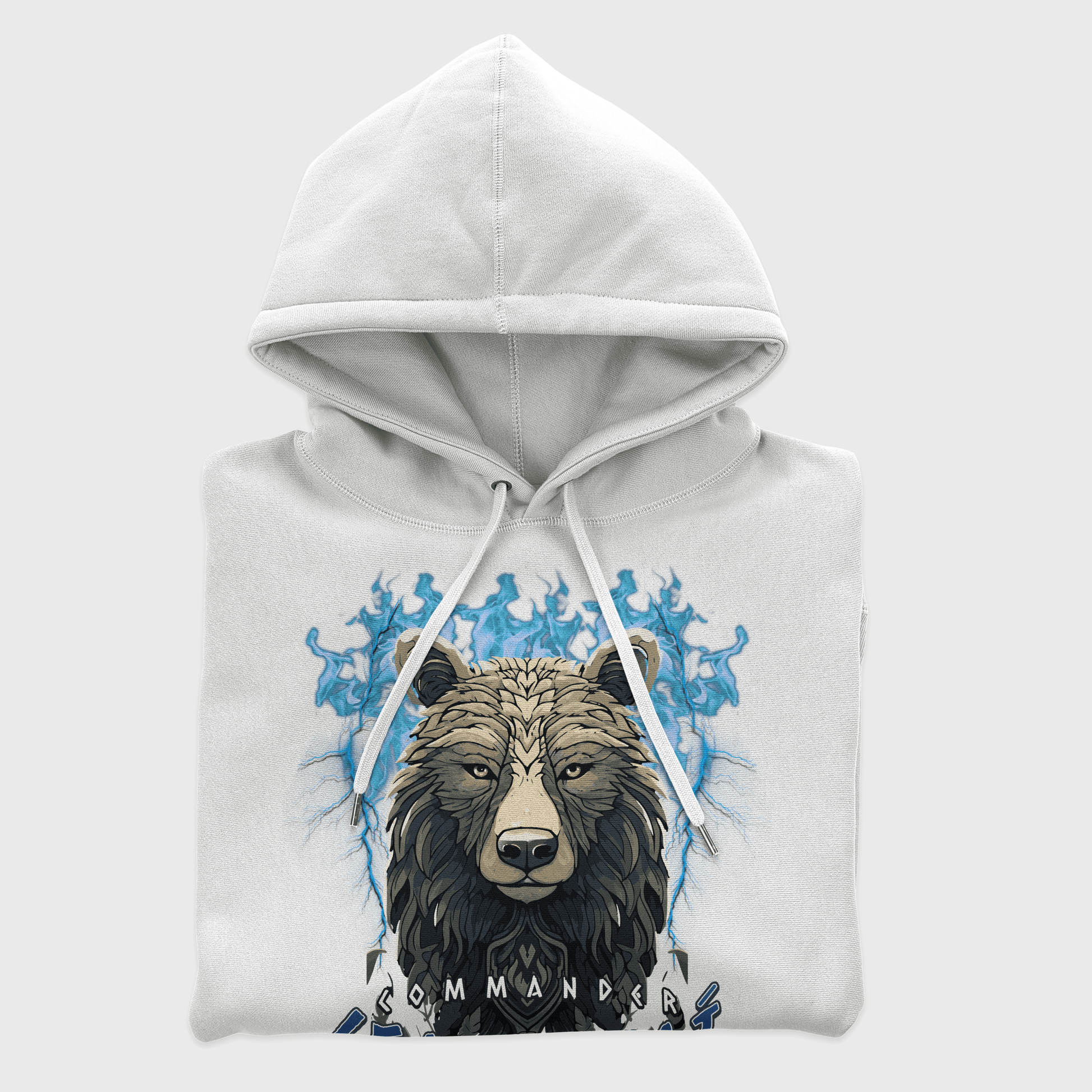 Eirin Apparel Men's Hoodie White / S Men's Ceilteach An Béar Fiáin (Wild Bear of the Celts) Celtic Totem Hoodie