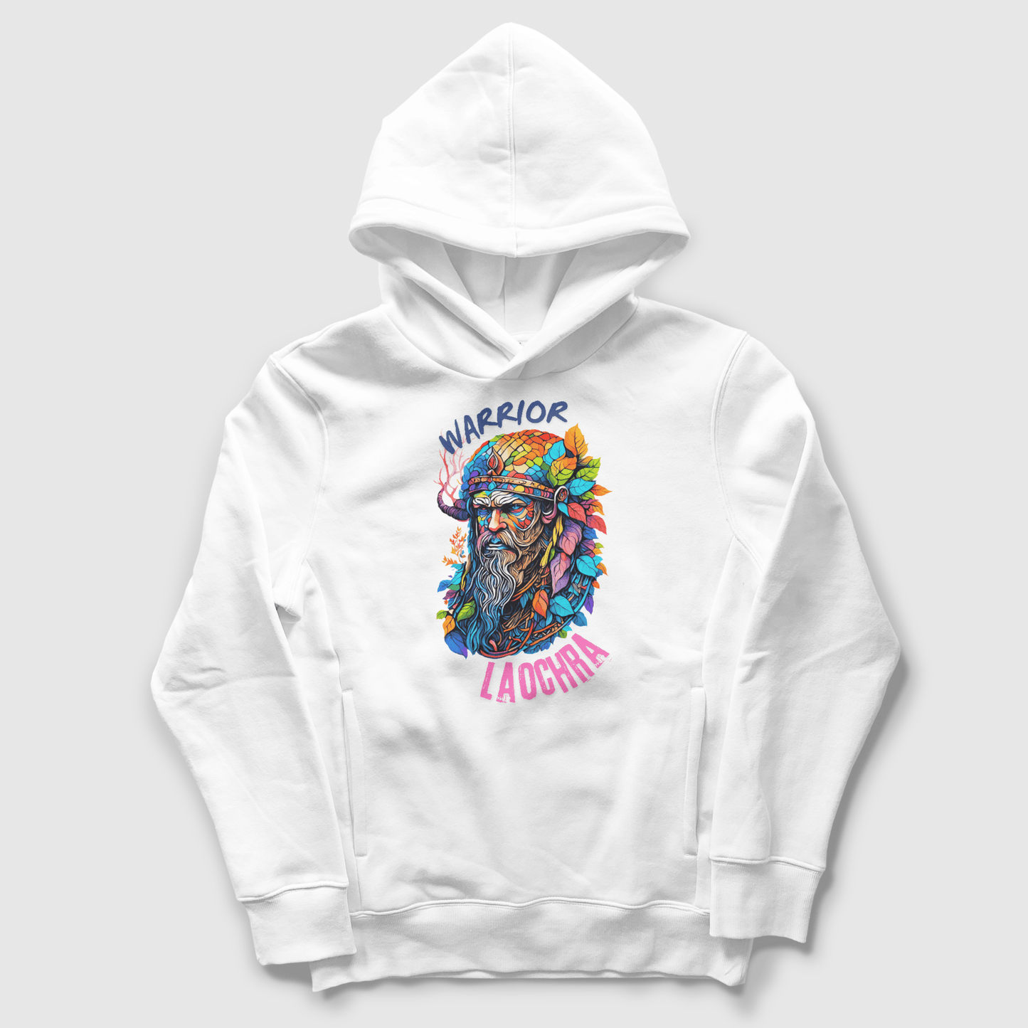 Eirin Apparel Men's Hoodie White / S Men's Neon Celtic Warrior Laochra Hoodie