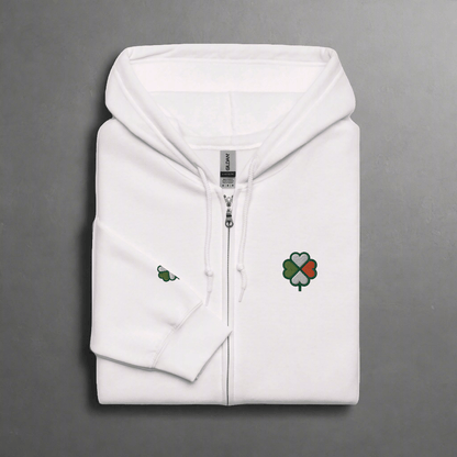 Eirin Apparel Men's Hoodie White / S Men's Signature Hibernian Premium Zip Up Hoodie