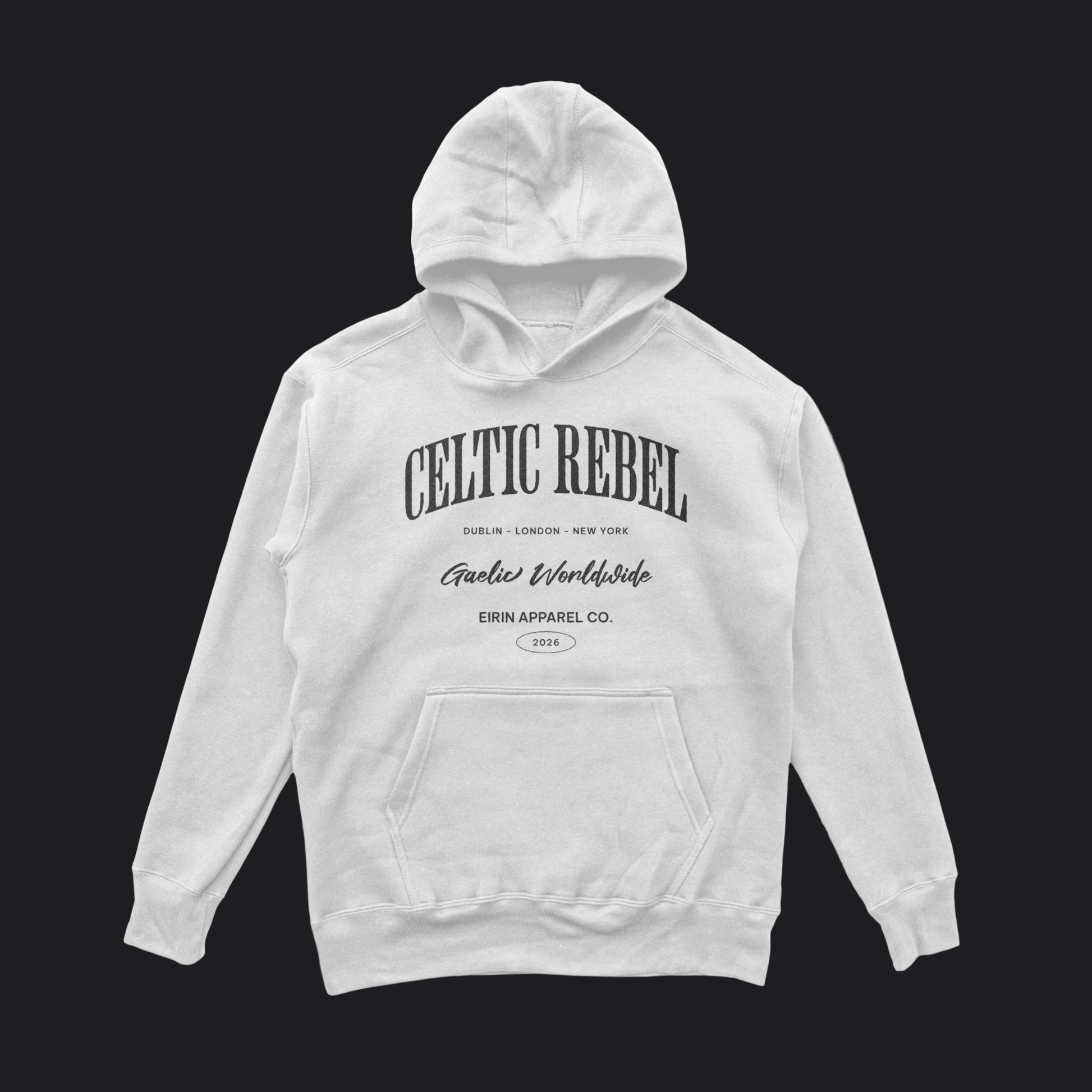 Eirin Apparel Men's Hoodie White / S Men's 'Worldwide Celtic Rebel' Hoodie