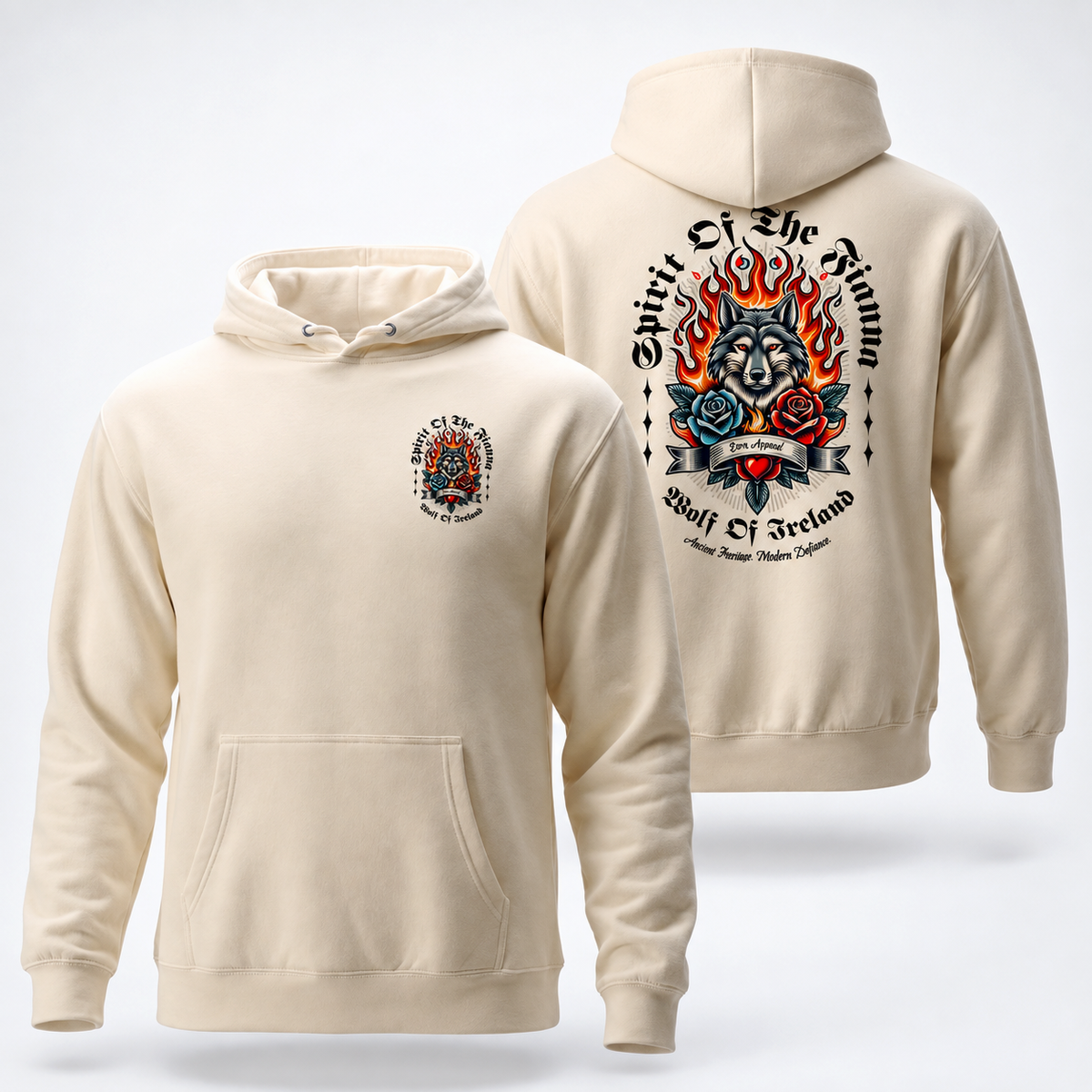Eirin Apparel Men's Hoodie 'Wolf Of Ireland' Signature Hoodie