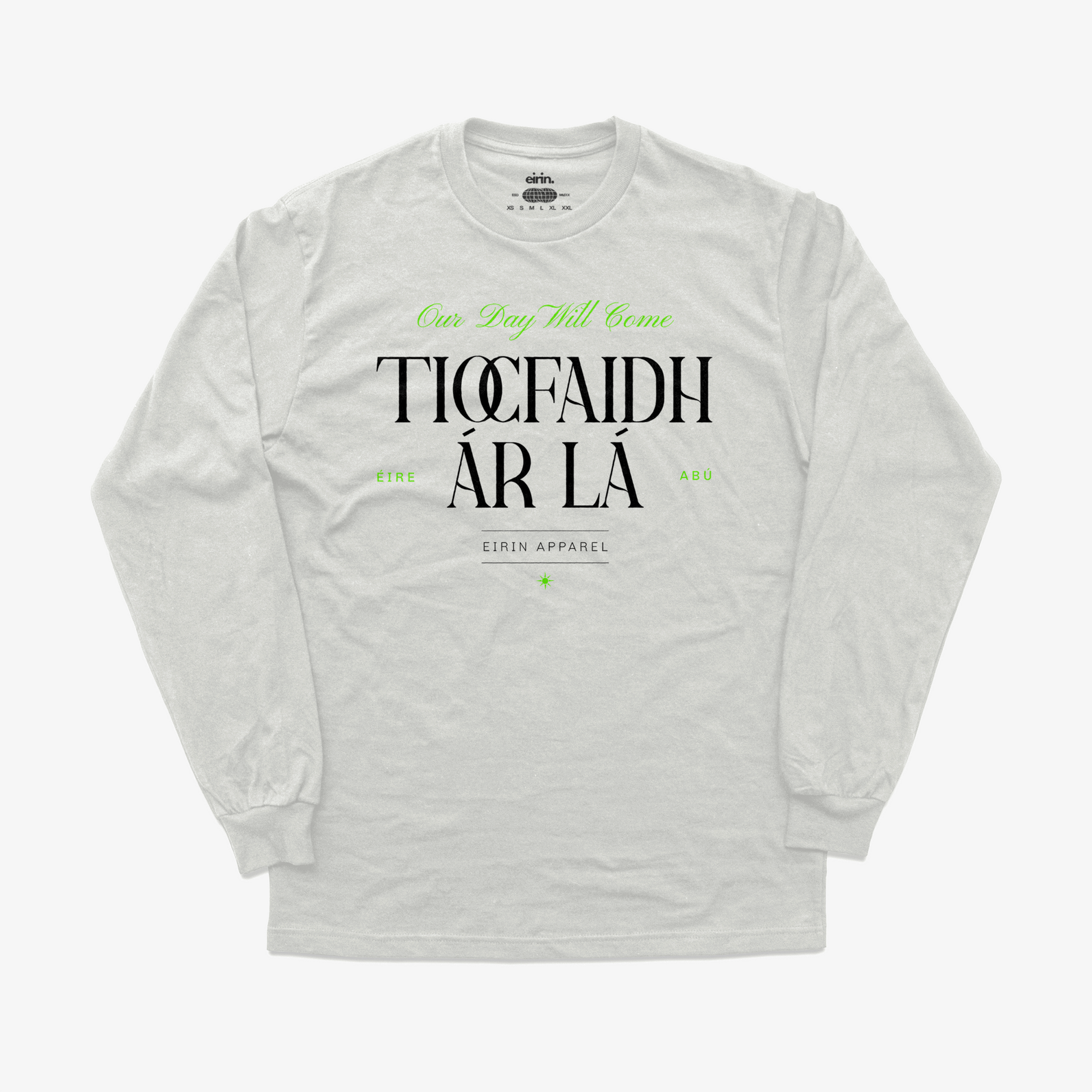 Eirin Apparel Men's Long Sleeve Shirt White / S Men’s 'Tiocfaidh Ár Lá' Long Sleeve Shirt