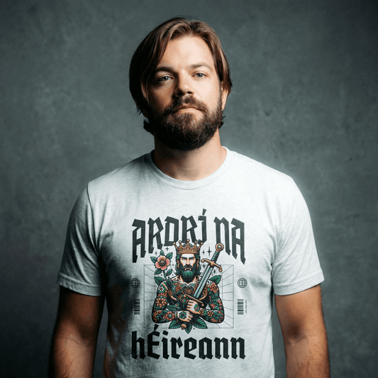 Eirin Apparel Men's T-Shirt Ash / S 'High King Of Ireland' Gaelic T-Shirt