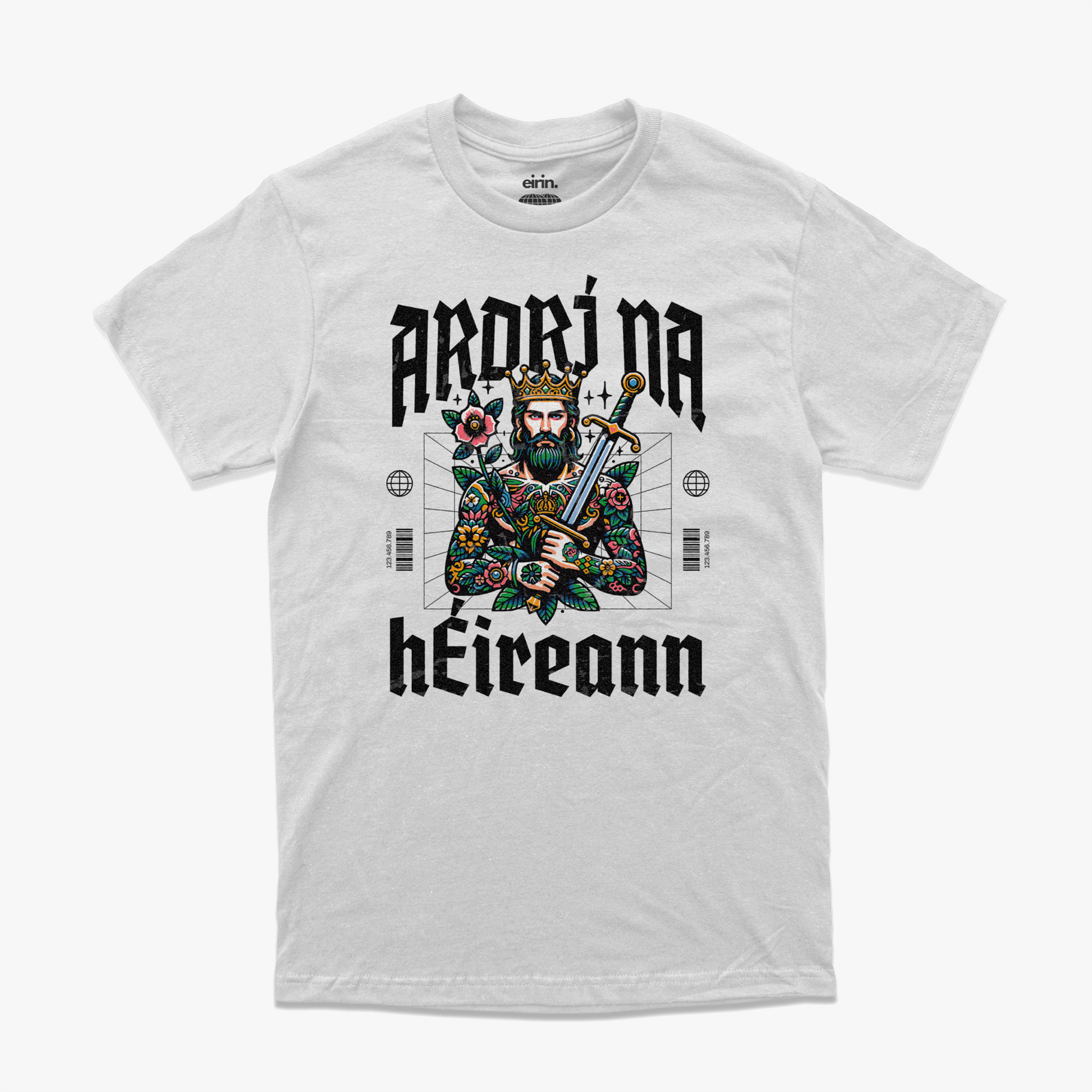 Eirin Apparel Men's T-Shirt Ash / S Men's 'High King Of Ireland' Gaelic T-Shirt
