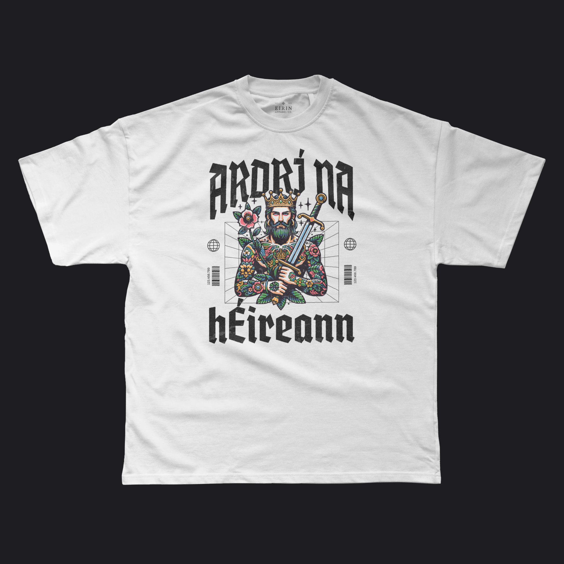 Eirin Apparel Men's T-Shirt Ash / S Men's 'High King Of Ireland' Gaelic T-Shirt