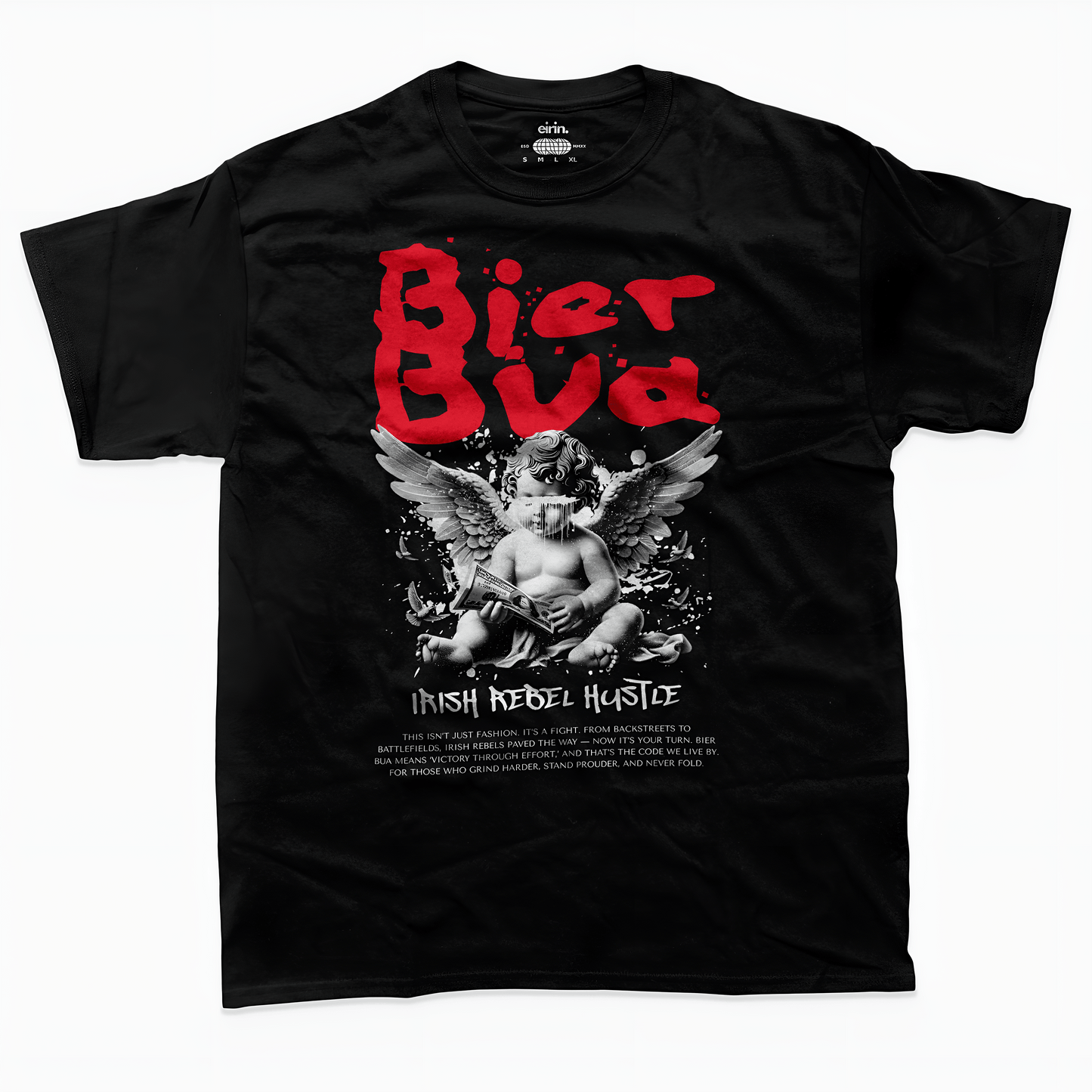 Eirin Apparel Men's T-Shirt Black / S Men's Bier Bua Irish Hustle T-Shirt