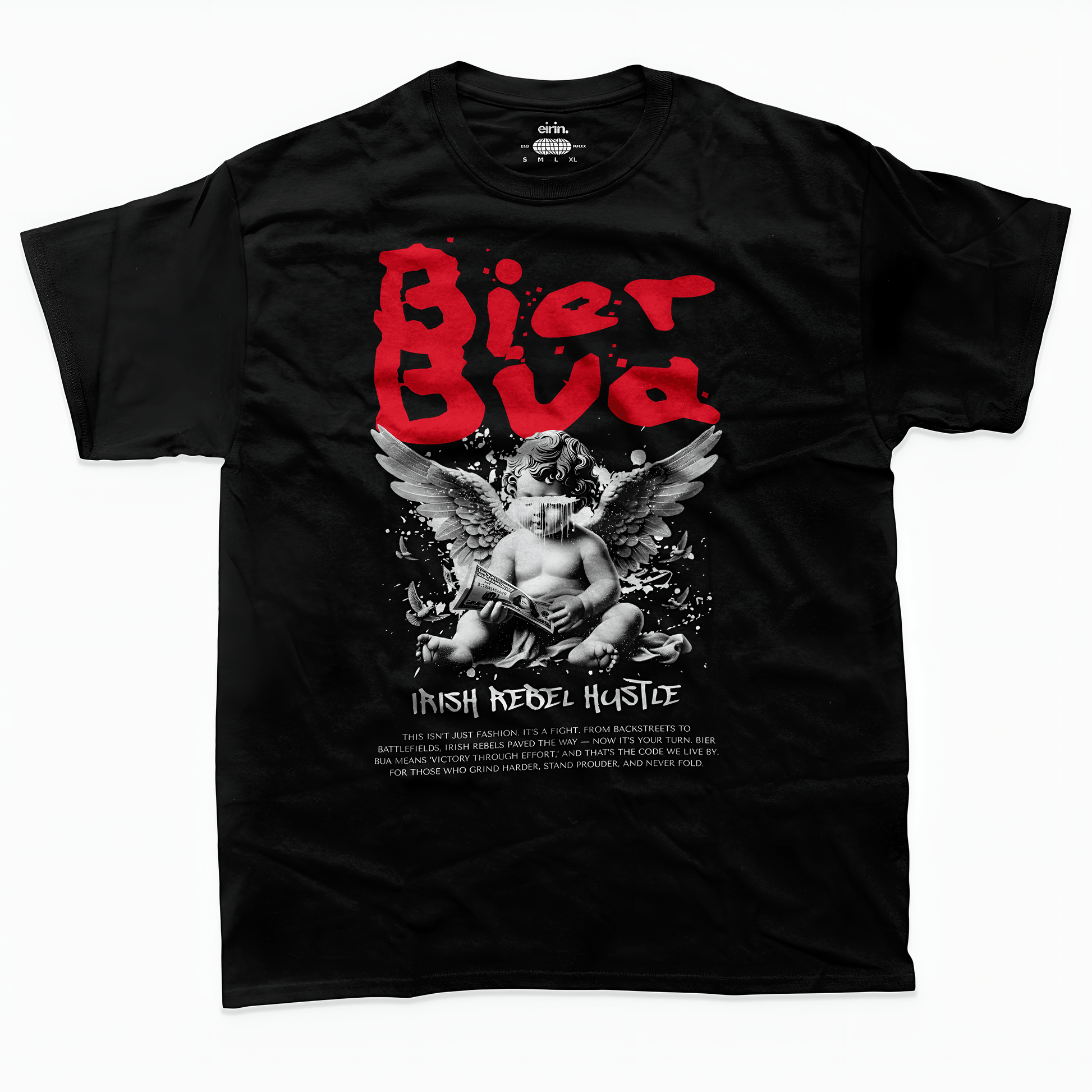 Eirin Apparel Men's T-Shirt Black / S Men's Bier Bua Irish Hustle T-Shirt