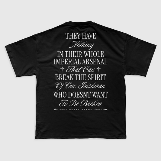 Eirin Apparel Men's T-Shirt Black / S Men's Bobby Sands Unbroken Freedom T-Shirt
