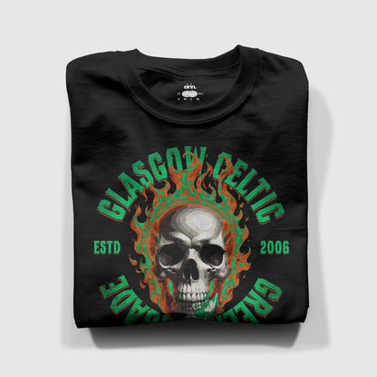 Eirin Apparel Men's T-Shirt Black / S Men's Celtic Green Brigade Skull T-Shirt