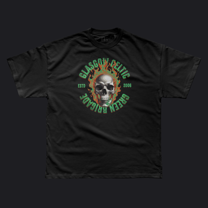 Eirin Apparel Men's T-Shirt Black / S Men's Celtic Green Brigade Skull T-Shirt