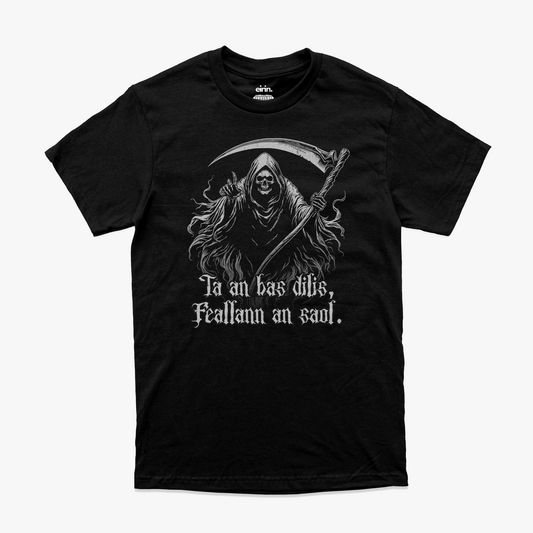 Eirin Apparel Men's T-Shirt Black / S Men's 'Death is Faithful, Life Betrays' Gaelic Samhain T-Shirt