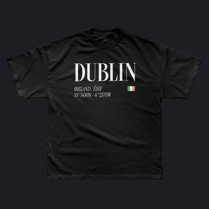 Eirin Apparel Men's T-Shirt Black / S Men's Dublin 53°N/6°W T-Shirt