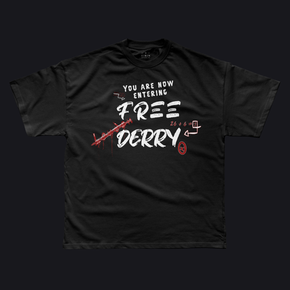 Eirin Apparel Men's T-Shirt Black / S Men's Free Derry Graffiti Print T-Shirt