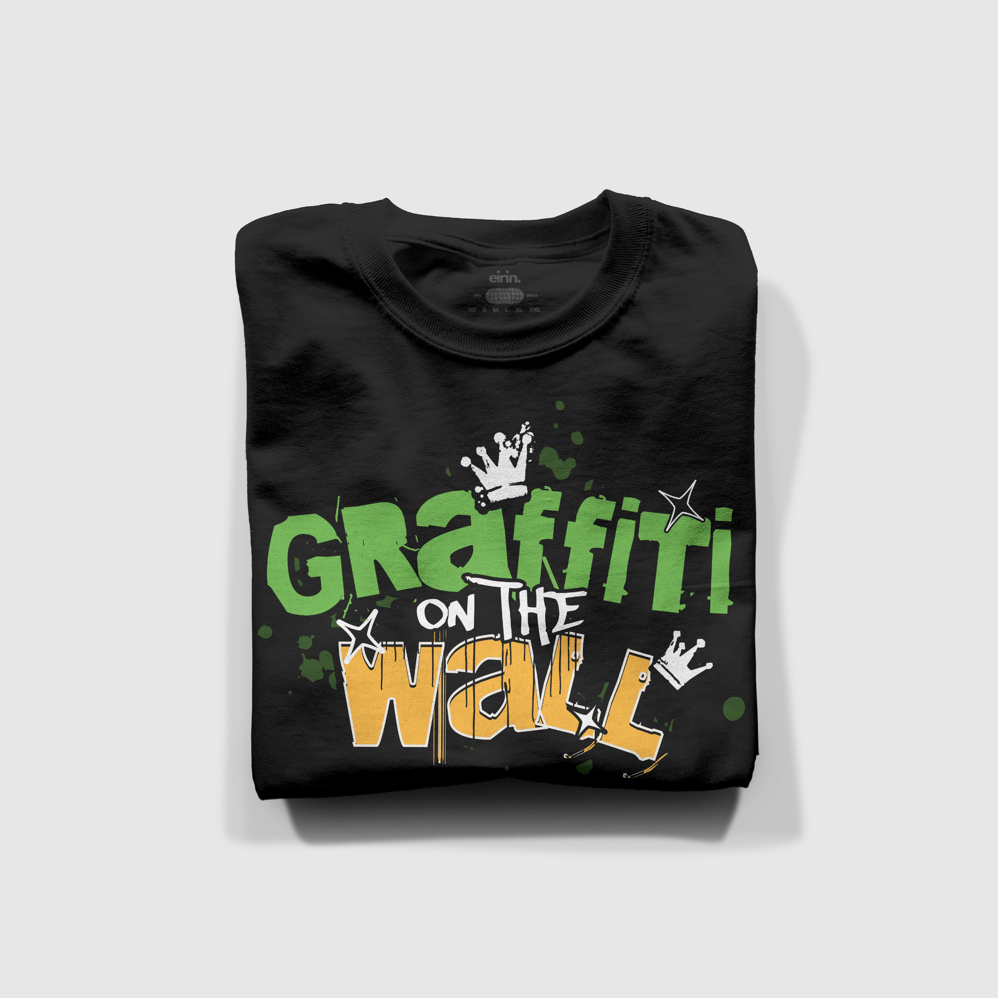 Eirin Apparel Men's T-Shirt Black / S Men's Graffiti On The Wall Irish Tricolour Celtic T-Shirt