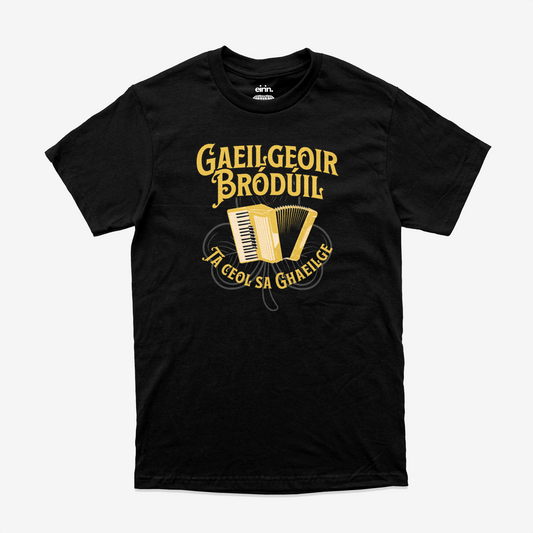 Eirin Apparel Men's T-Shirt Black / S Men's 'There's Music In Irish' Gaelic T-Shirt