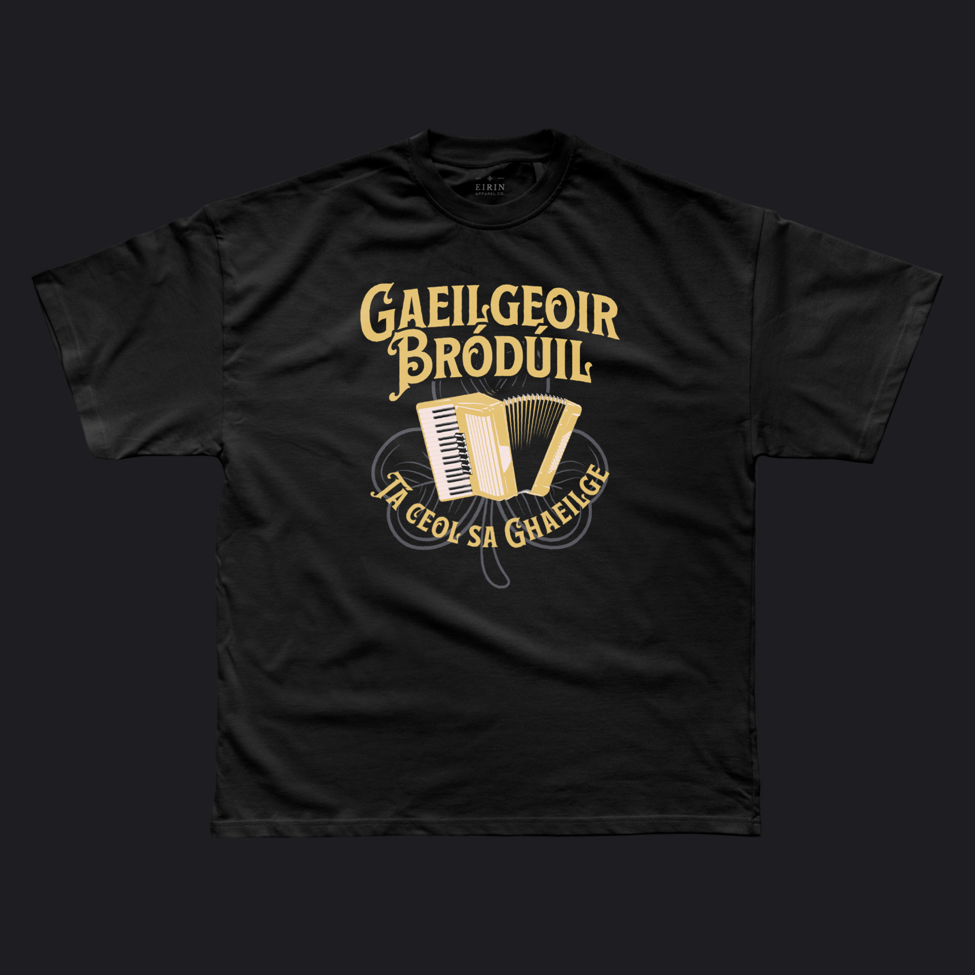 Eirin Apparel Men's T-Shirt Black / S Men's 'There's Music In Irish' Gaelic T-Shirt