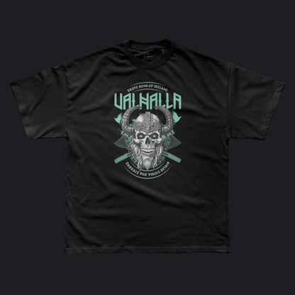 Eirin Apparel Men's T-Shirt Black / S Men's Valhalla Skull Irish Viking Warrior T-Shirt