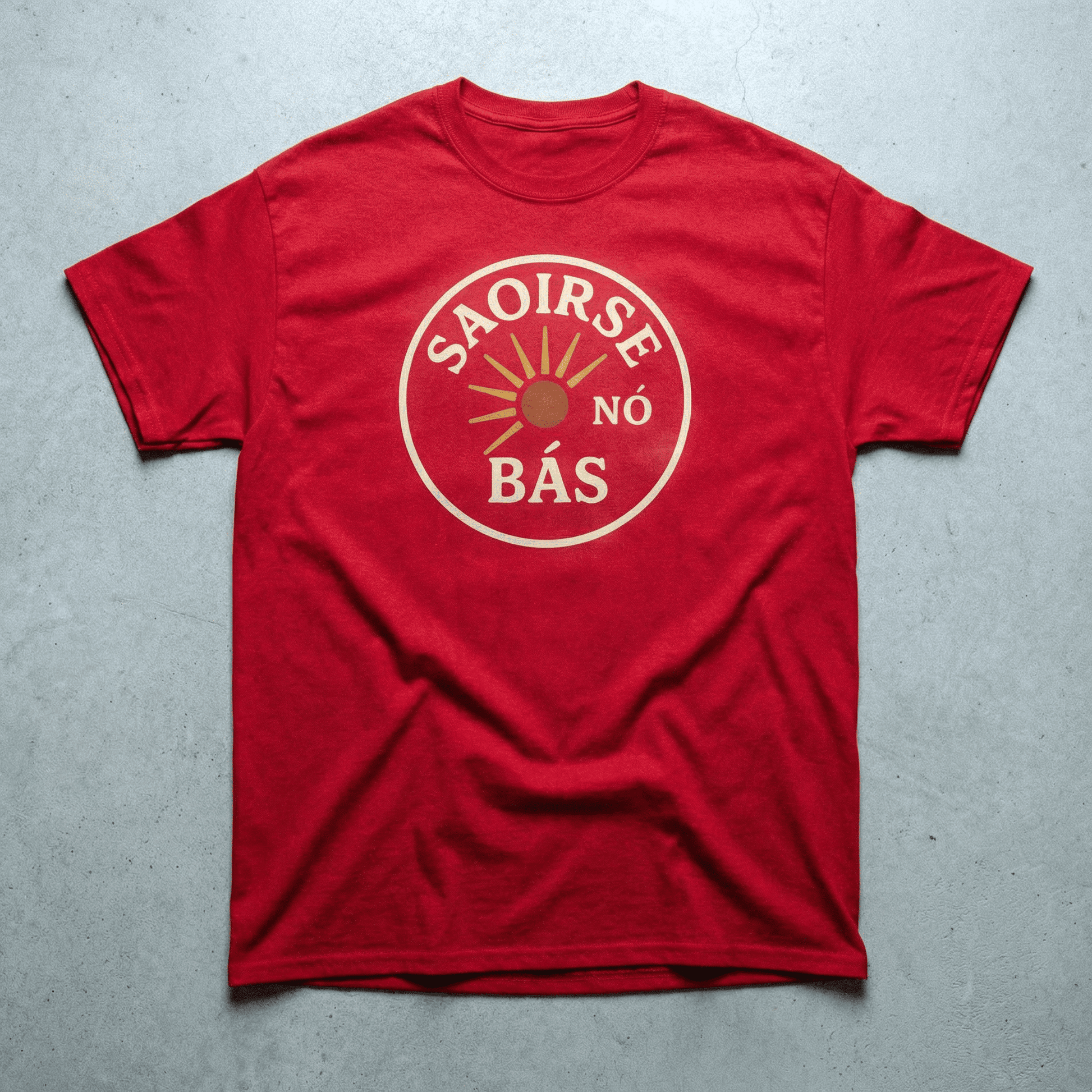 Eirin Apparel Men's T-Shirt Cardinal Red / S 'Freedom Or Death' Gaelic T-Shirt