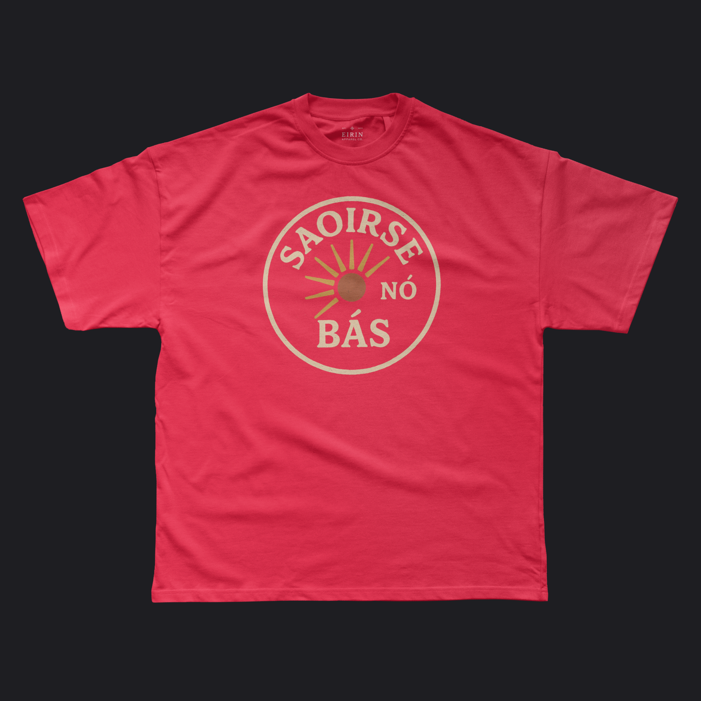 Eirin Apparel Men's T-Shirt Cardinal Red / S Men's 'Freedom Or Death' Gaelic T-Shirt