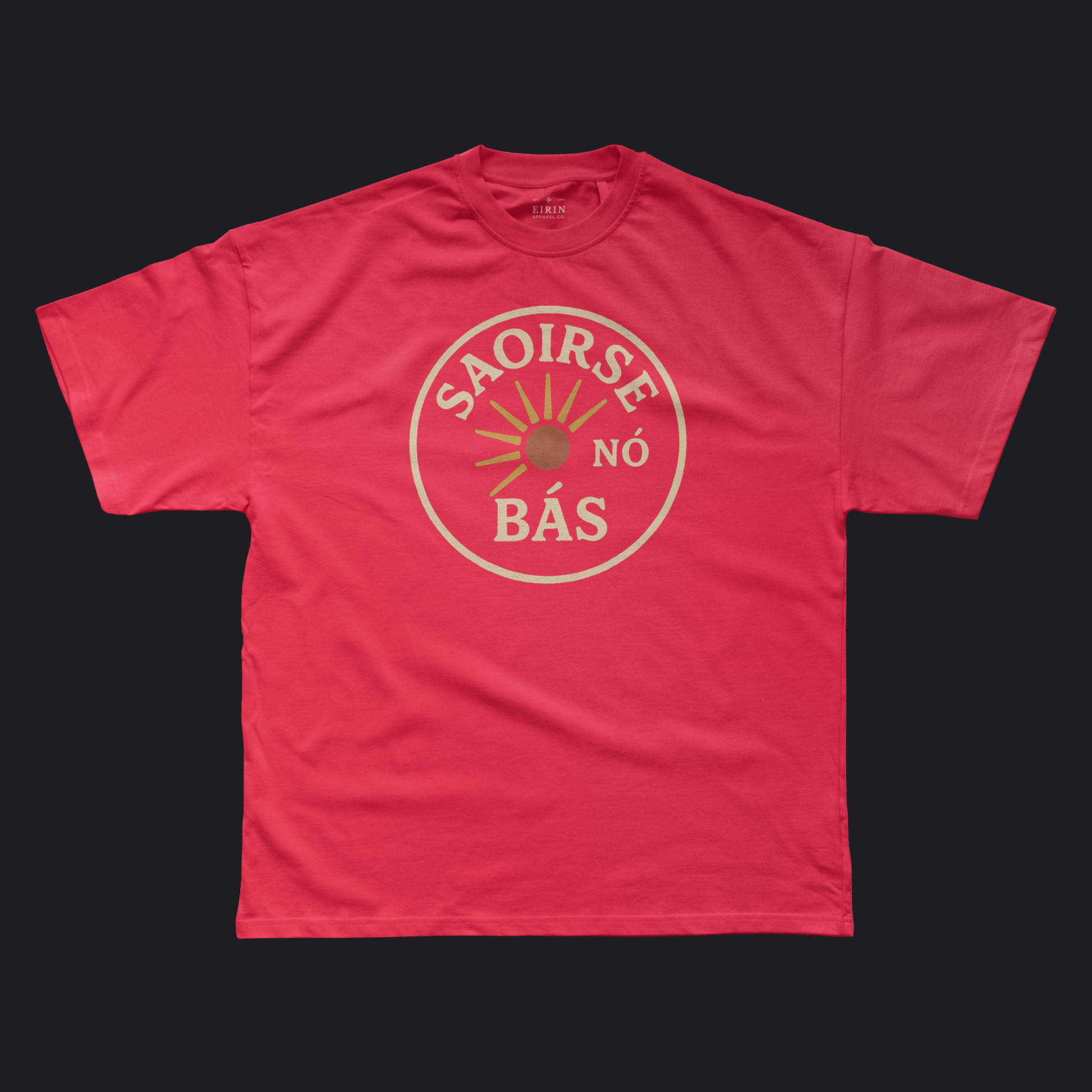 Eirin Apparel Men's T-Shirt Cardinal Red / S Men's 'Freedom Or Death' Gaelic T-Shirt