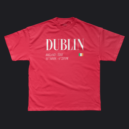 Eirin Apparel Men's T-Shirt Cardinal / S Men's Dublin 53°N/6°W T-Shirt