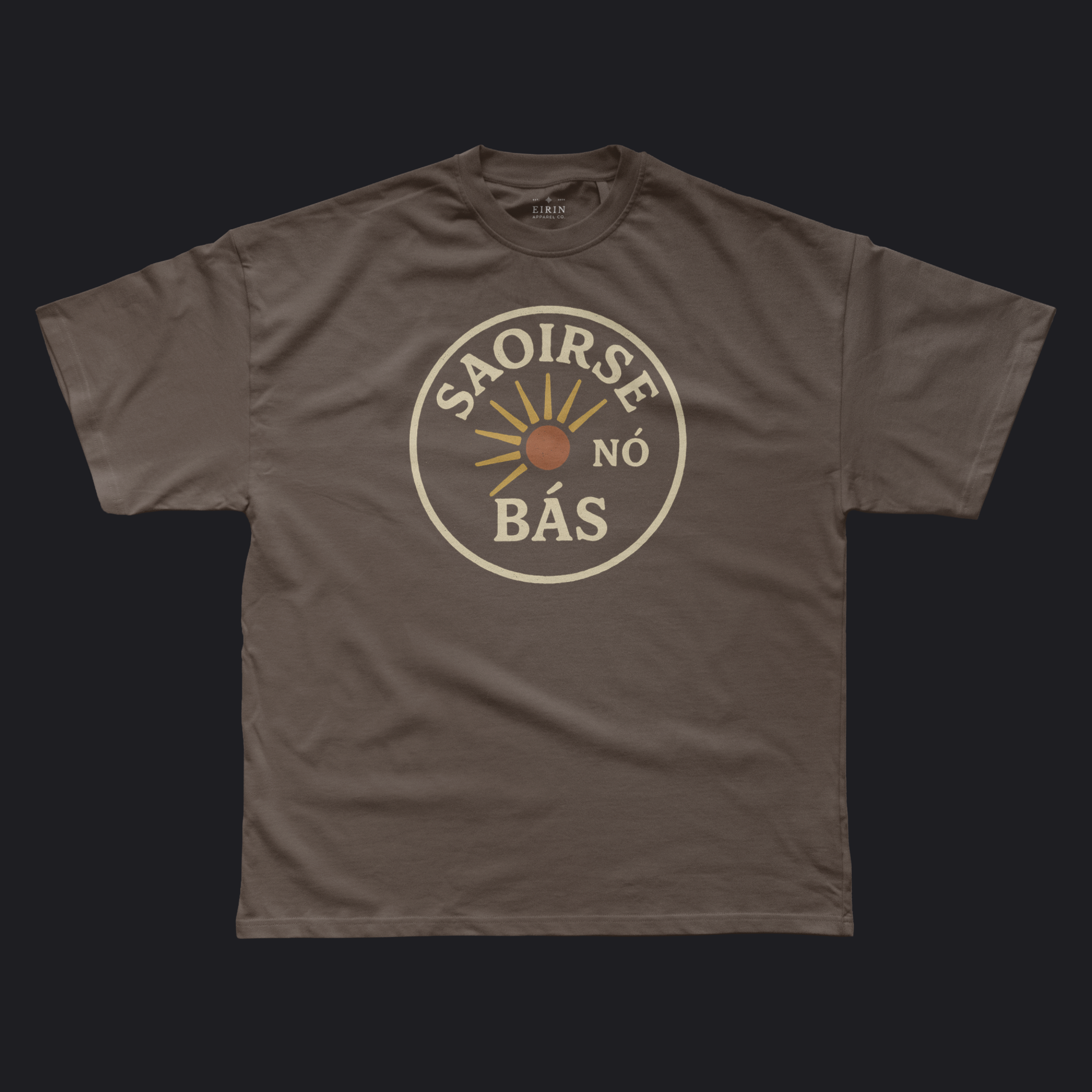 Eirin Apparel Men's T-Shirt Dark Chocolate / S Men's 'Freedom Or Death' Gaelic T-Shirt