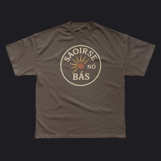 Eirin Apparel Men's T-Shirt Dark Chocolate / S Men's 'Freedom Or Death' Gaelic T-Shirt