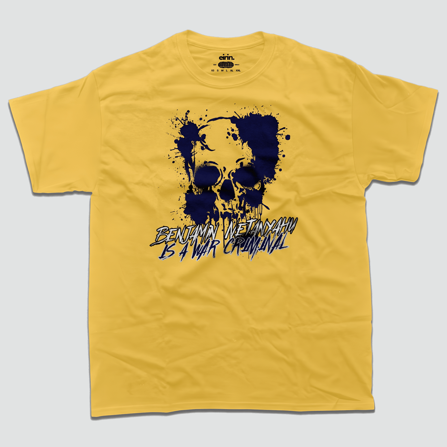Eirin Apparel Men's T-Shirt Gold / S Men's Benjamin Netanyahu Is A War Criminal T-Shirt