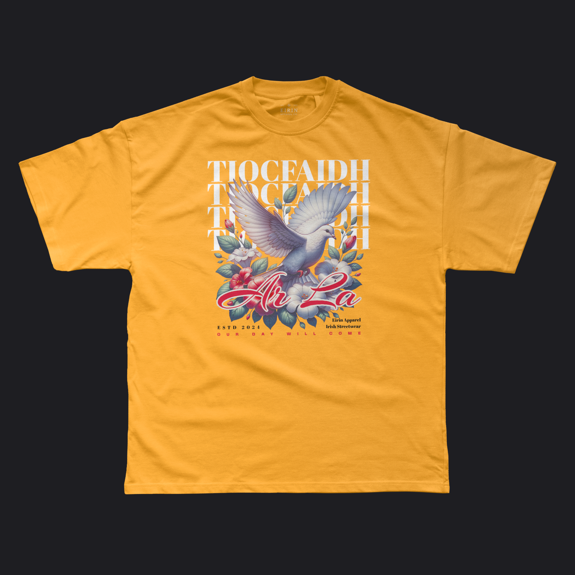 Eirin Apparel Men's T-Shirt Gold / S Men's Doves of Freedom Gaelic T-Shirt