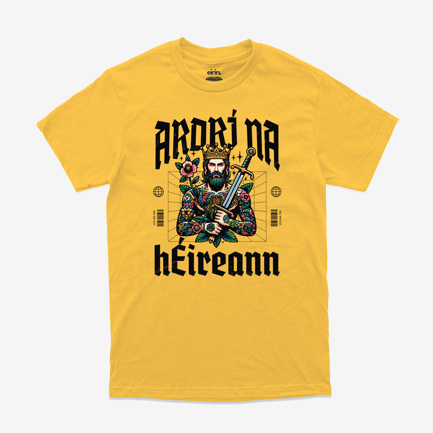 Eirin Apparel Men's T-Shirt Gold / S Men's 'High King Of Ireland' Gaelic T-Shirt