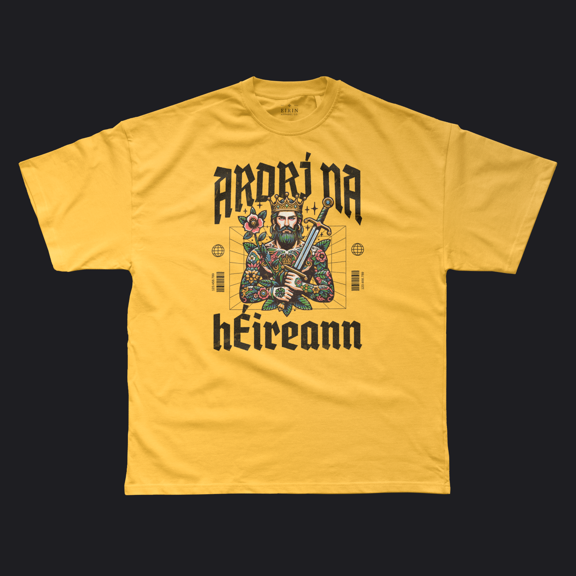 Eirin Apparel Men's T-Shirt Gold / S Men's 'High King Of Ireland' Gaelic T-Shirt