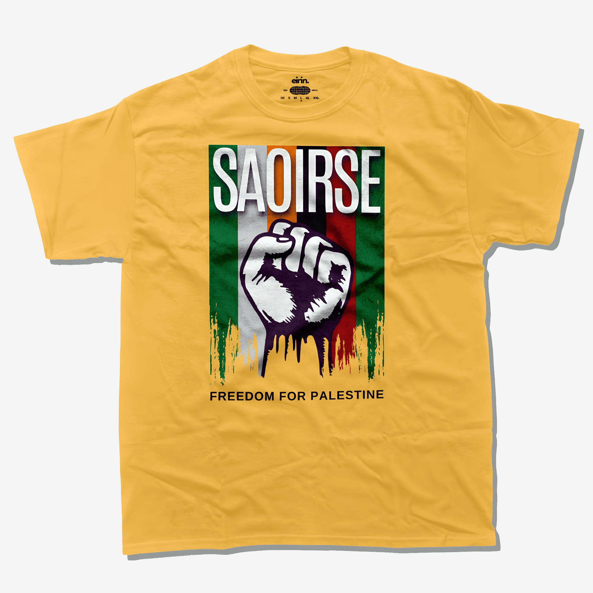 Eirin Apparel Men's T-Shirt Gold / S Men's 'SAOIRSE' Freedom For Palestine T-Shirt