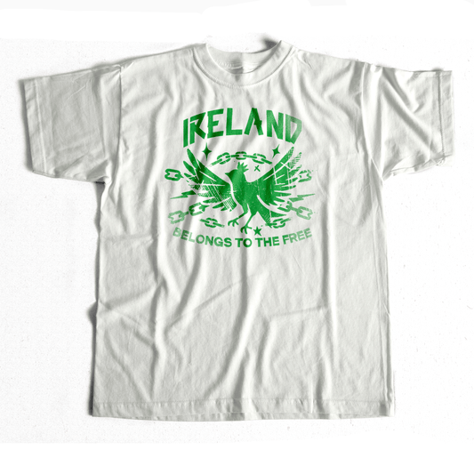 Eirin Apparel Men's T-Shirt Green on White / S Men's Ireland Belongs To The Free White T-Shirt