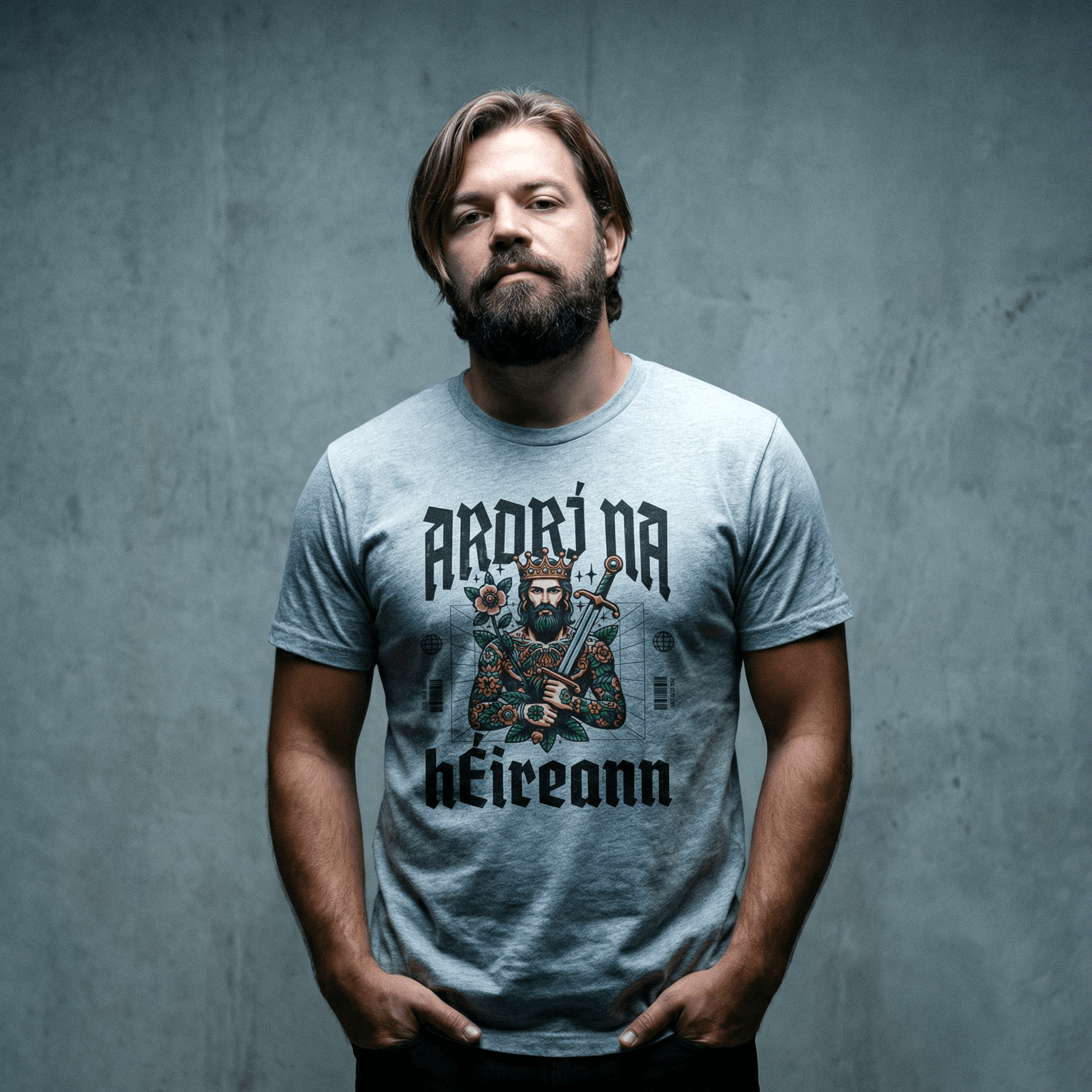 Eirin Apparel Men's T-Shirt 'High King Of Ireland' Gaelic T-Shirt