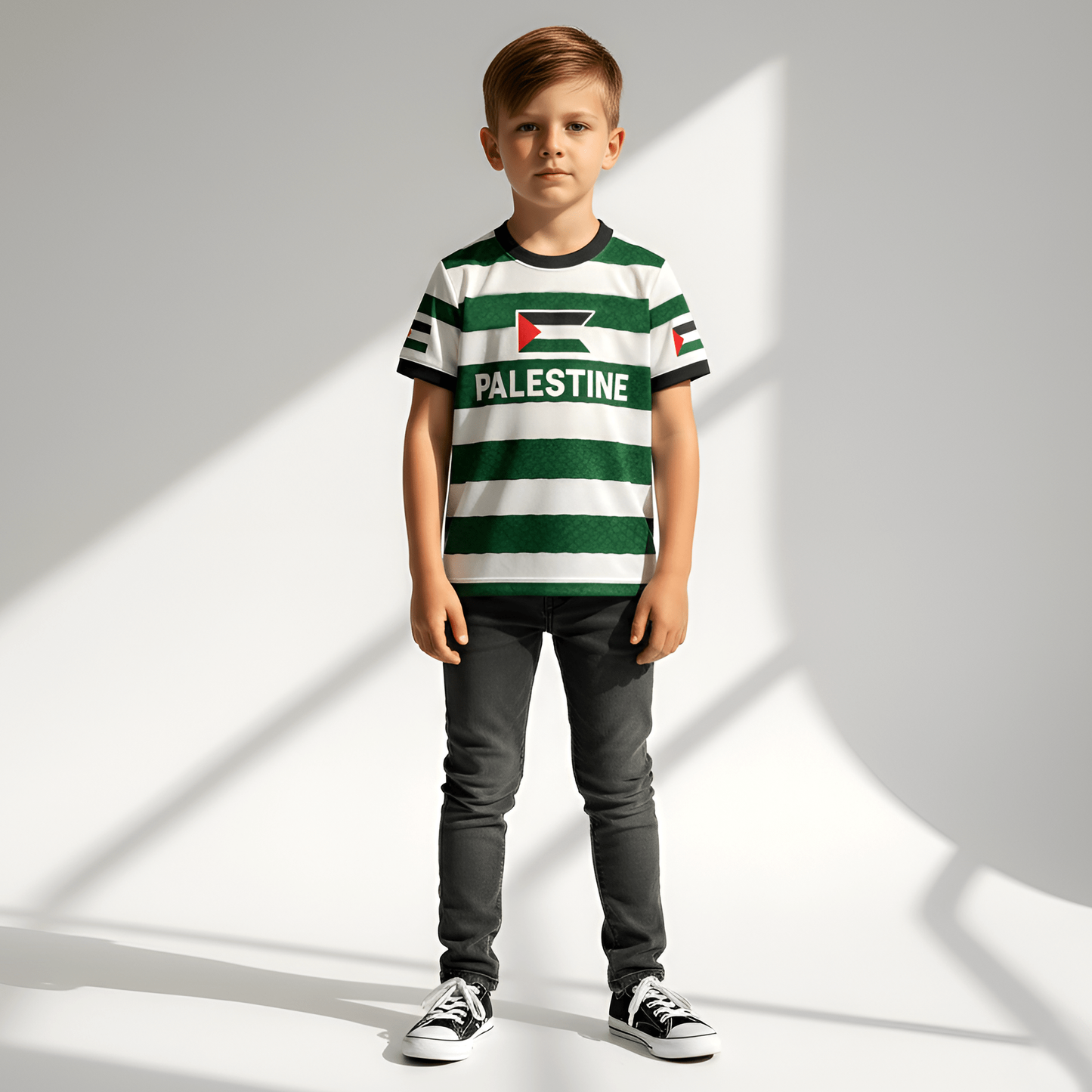Eirin Apparel Men's T-Shirt Kids’ Celtic FC Palestine Jersey – 2025 Hope & Unity Edition