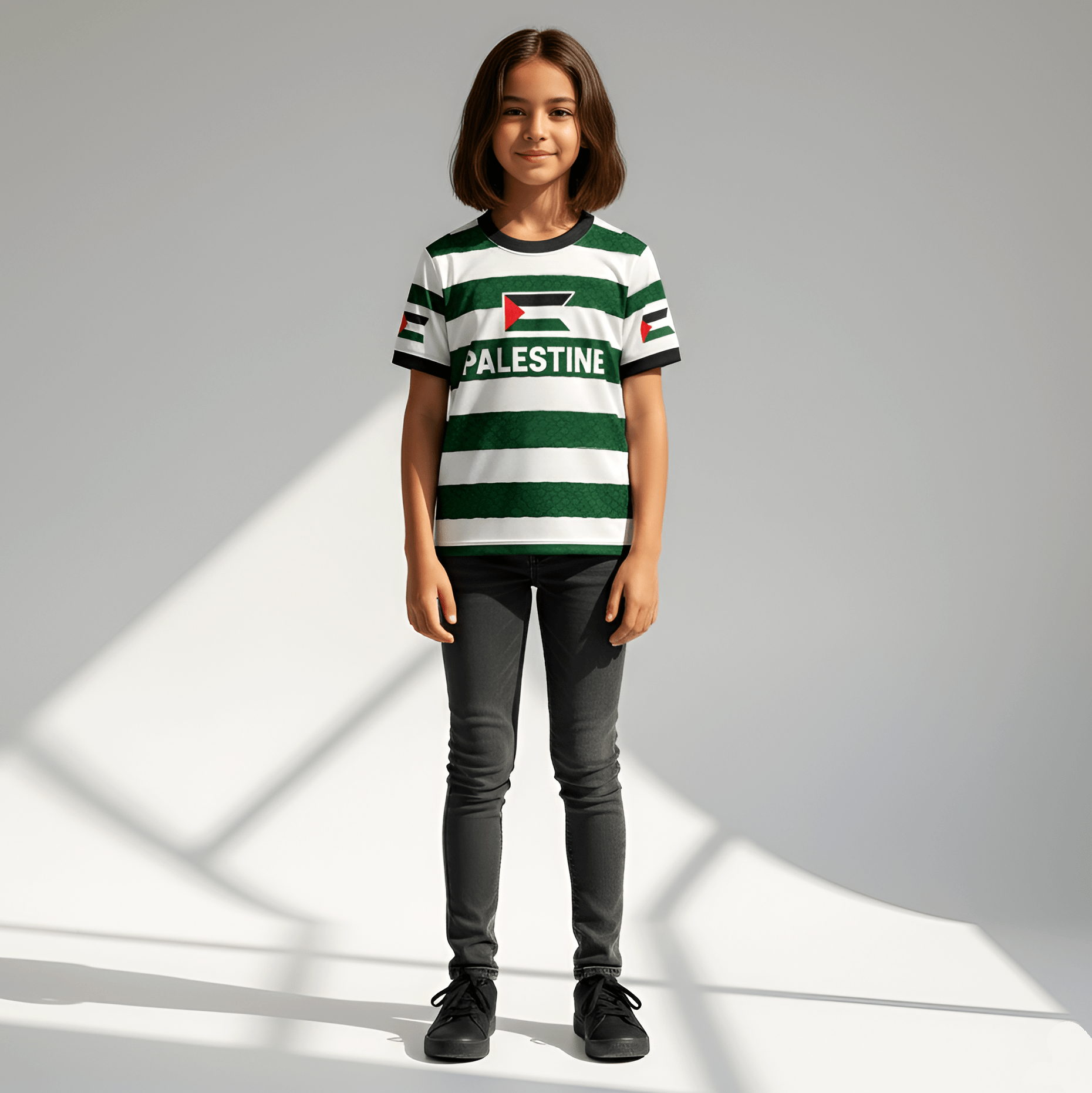 Eirin Apparel Men's T-Shirt Kids’ Celtic FC Palestine Jersey – 2025 Hope & Unity Edition