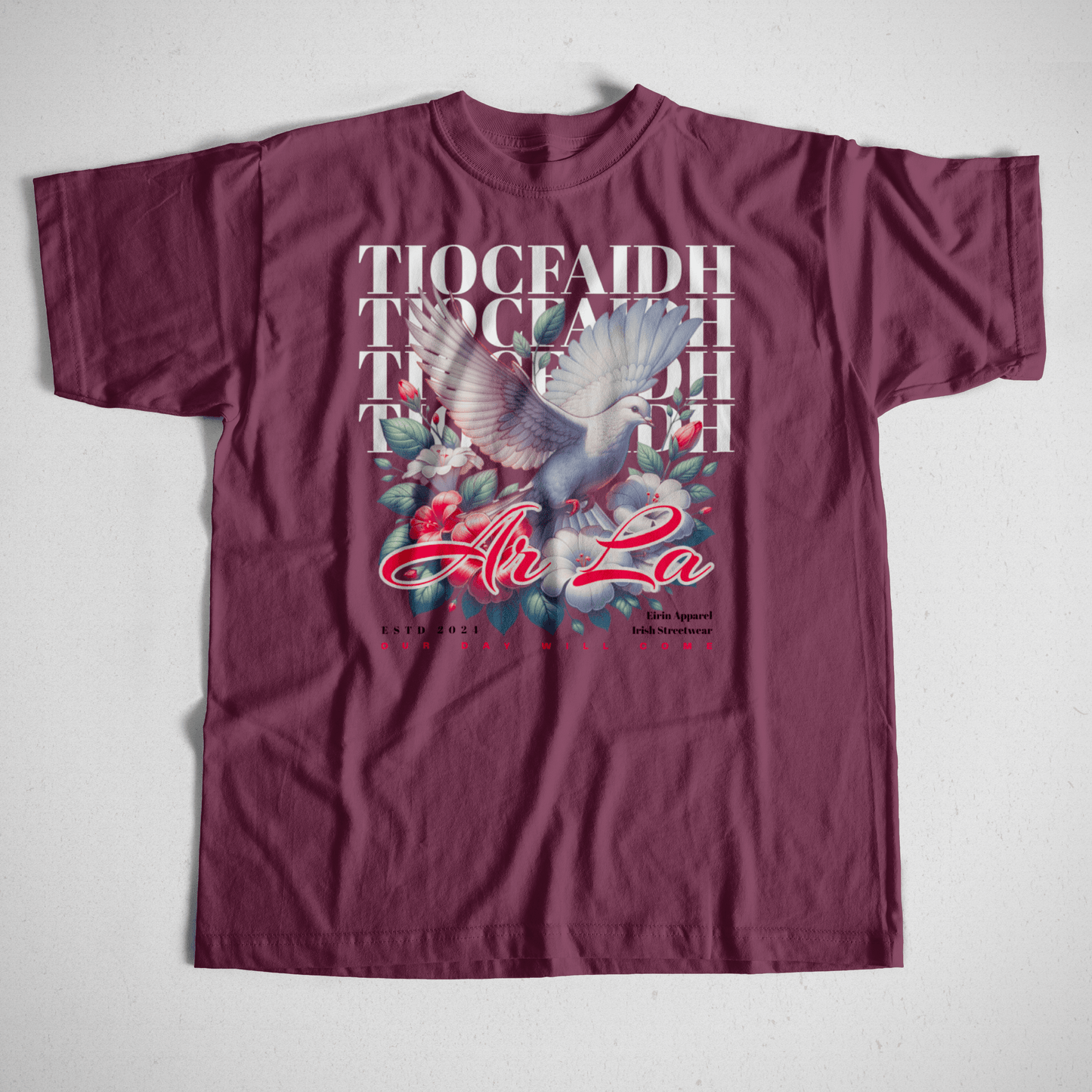 Eirin Apparel Men's T-Shirt Maroon / S Men's Doves of Freedom T-Shirt