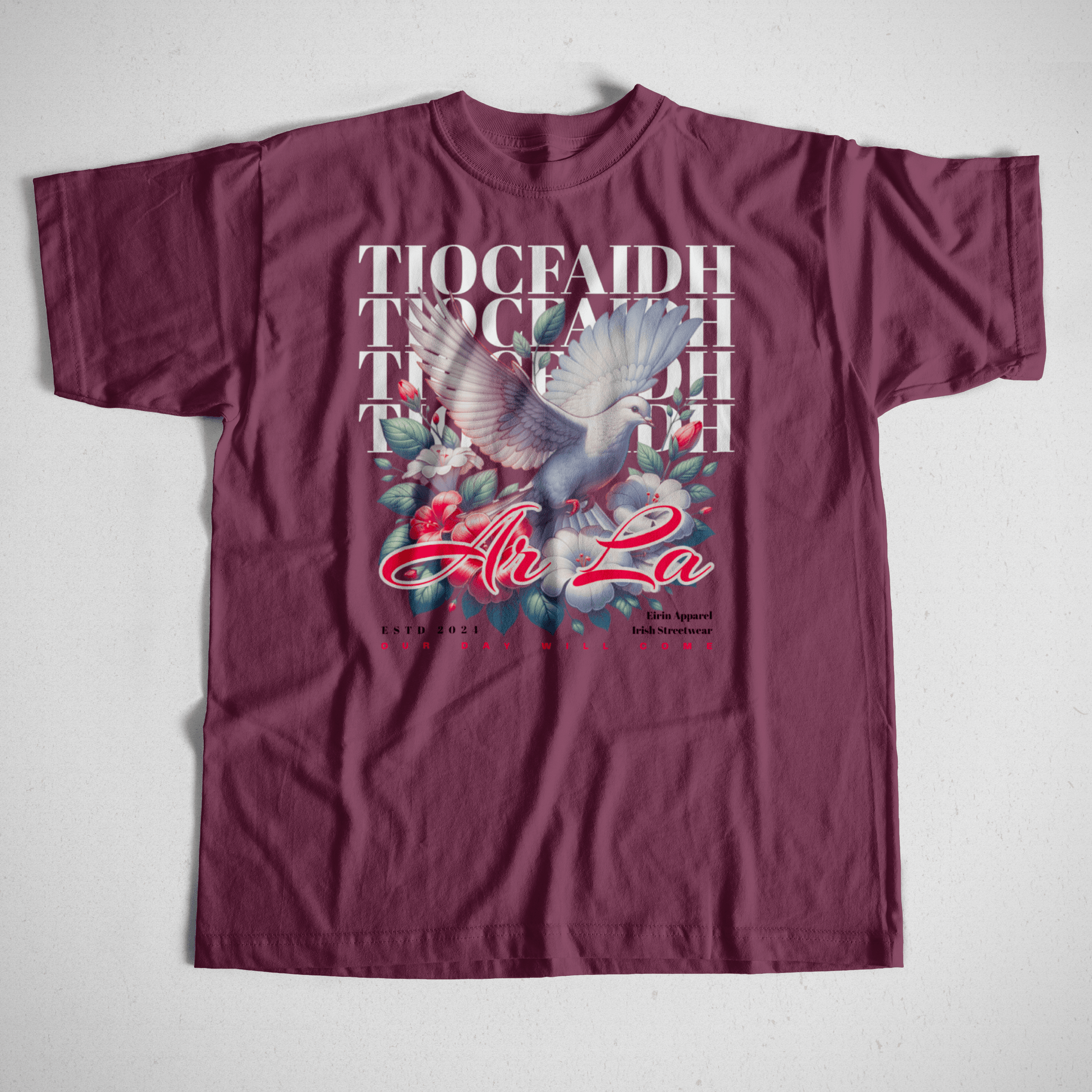 Eirin Apparel Men's T-Shirt Maroon / S Men's Doves of Freedom T-Shirt